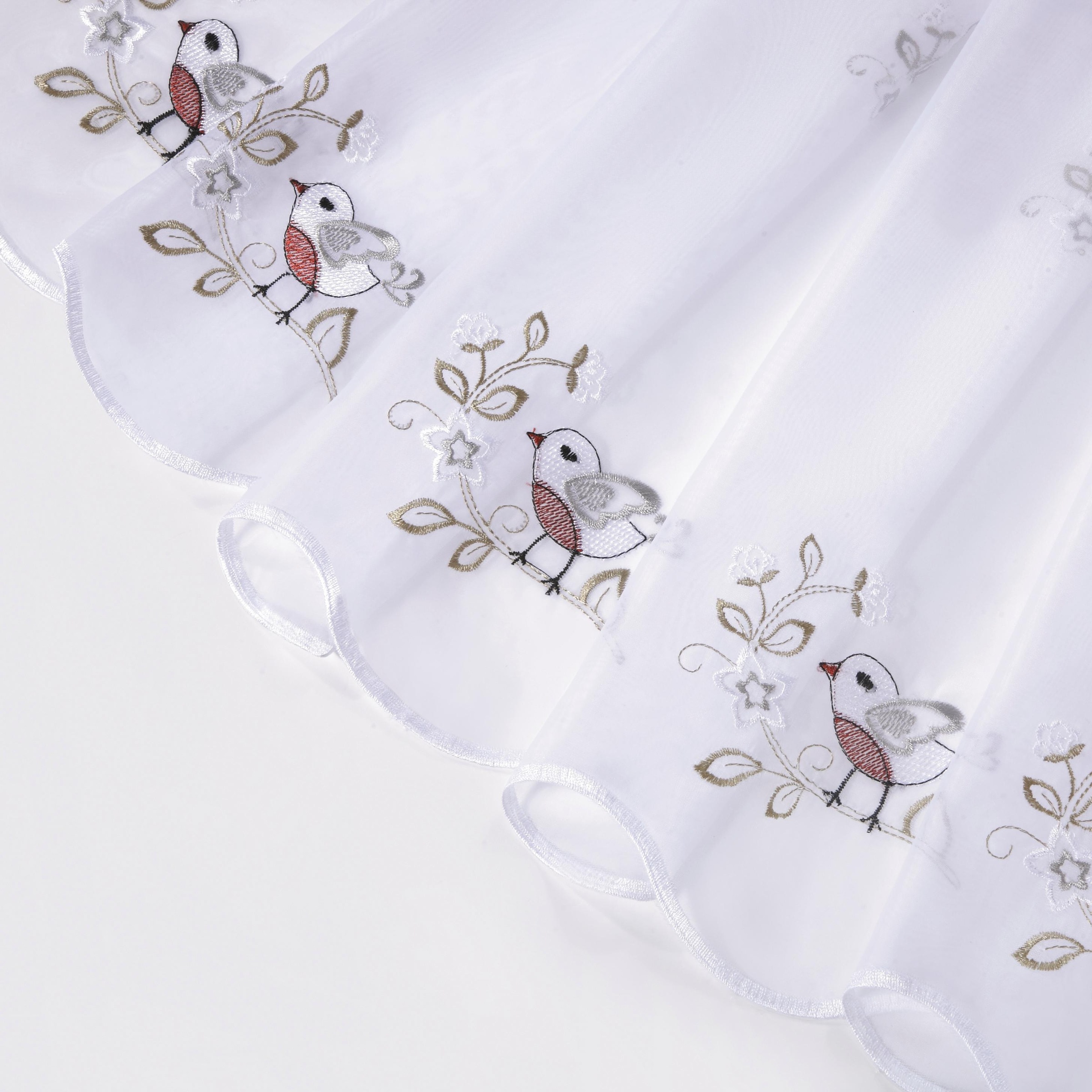 Gerster Scheibengardine »VÖGELCHEN« Durchzuglöcher 1 Stk. tlg. HxB: 50x145 günstig online kaufen