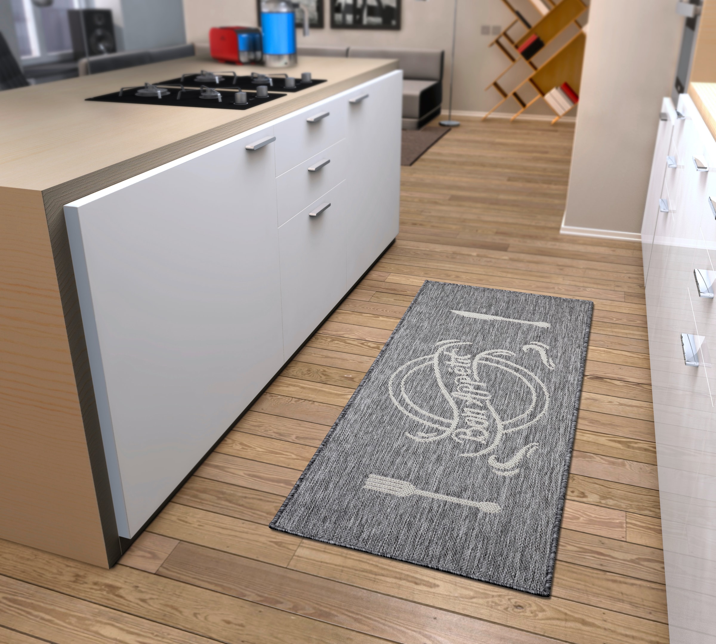 HANSE Home Küchenläufer »Bon Appetit«, rechteckig, 5 mm Höhe, Läufer, Rutschfest, Küchenteppich, Küche, Teppich, Pflegeleicht