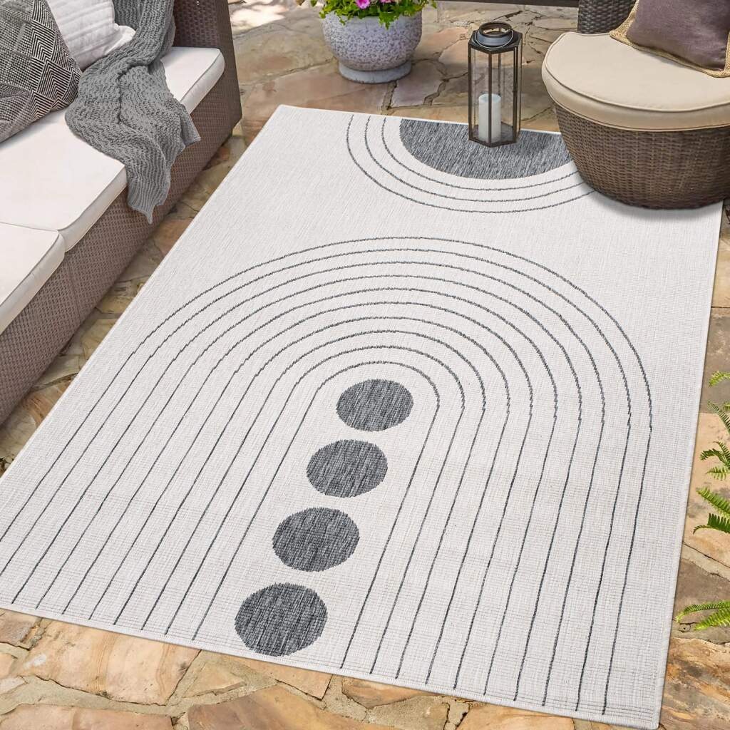 Carpet City Outdoorteppich »DUO RUG 5739«, rechteckig, Wendeteppich Wetterfest In- & Outdoor, Balkon, Terrasse, Wohnzimmer