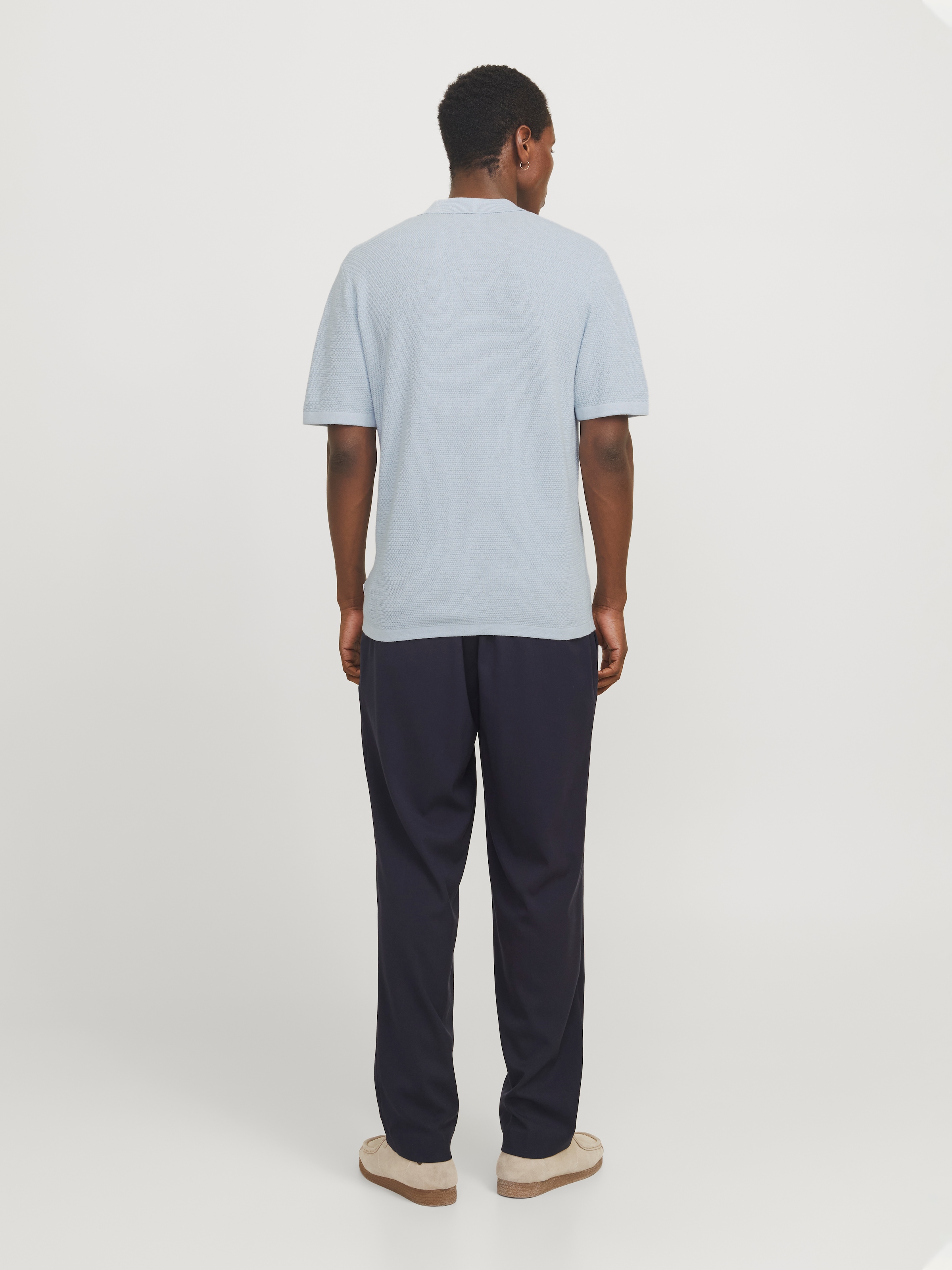 Jack & Jones Kurzarmpullover »JJEGEORGE KNIT POLO SS SN«, mit Polo Kragen