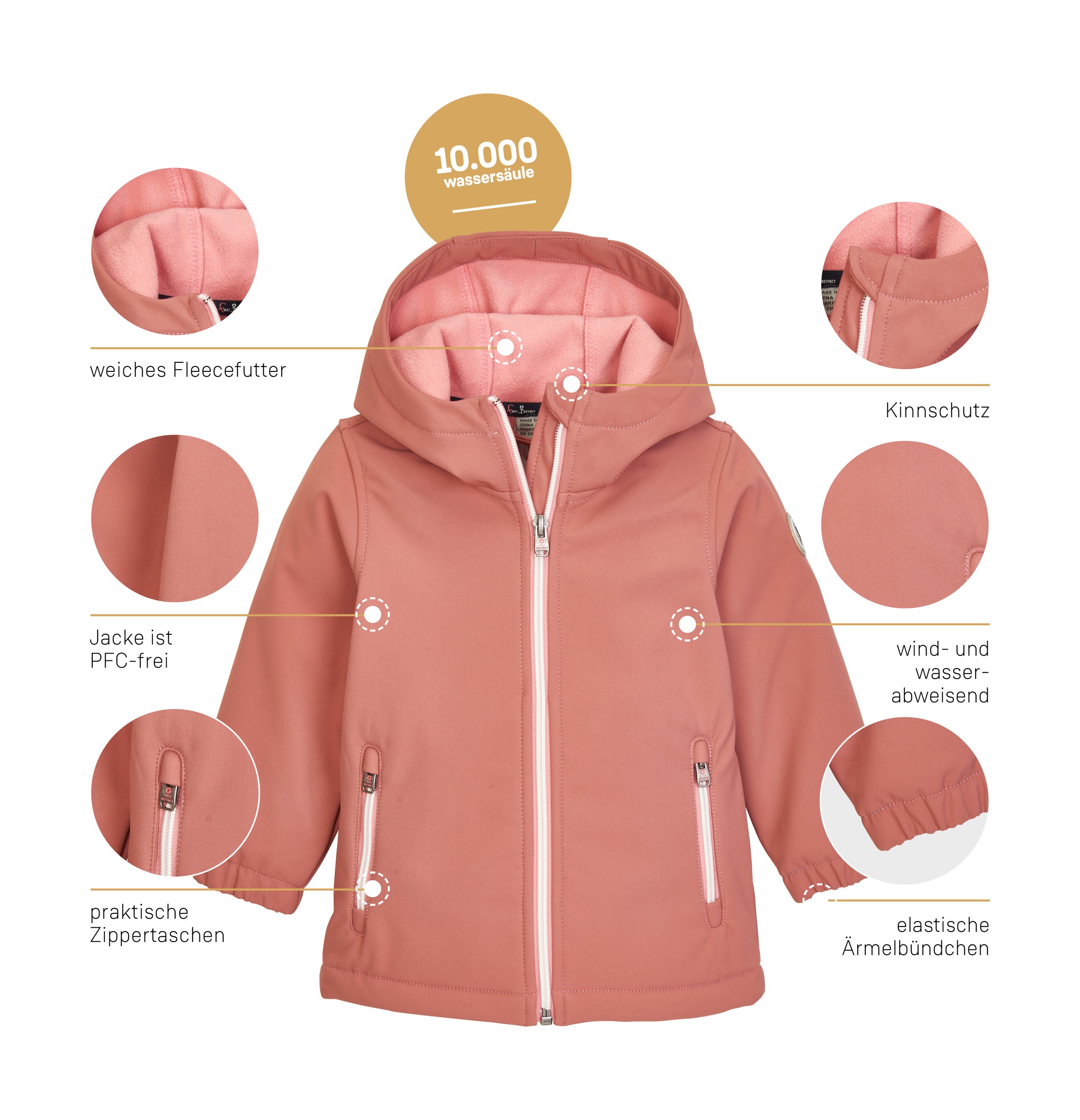 first instinct by killtec Softshelljacke »FIOS 18 MNS SFTSHLL JCKT«, Wasserabweisende, winddichte Kleinkinder Softshelljacke