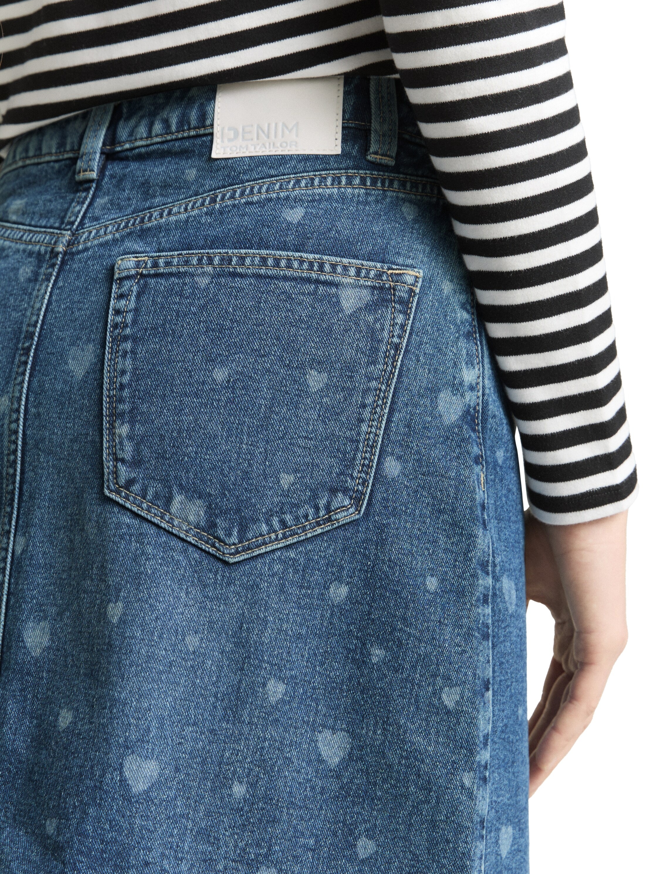 TOM TAILOR Denim Jeansrock mit All-Over Print