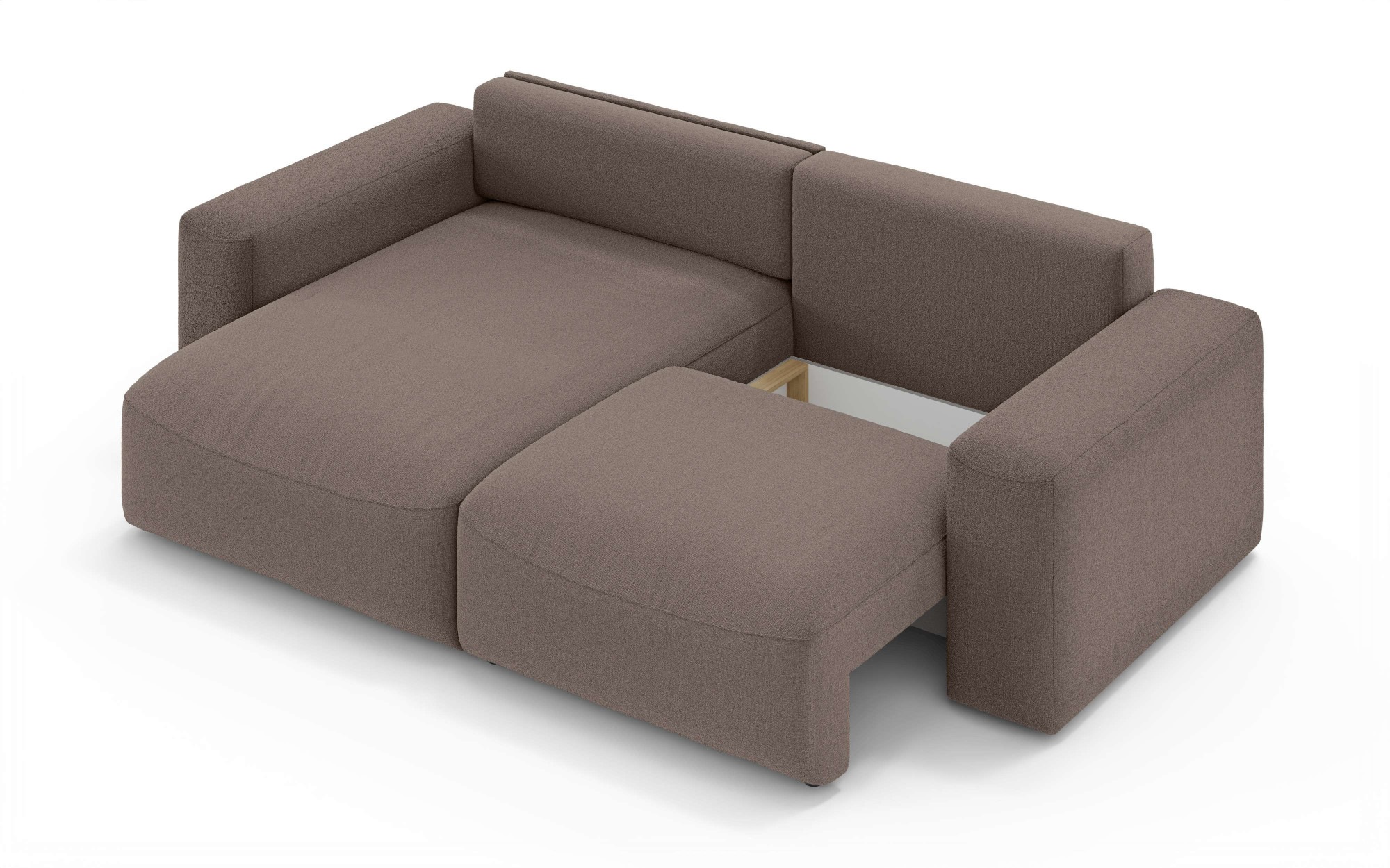 OTTO home Ecksofa »MATTS Schlafsofa mit Bettkasten, Maße B/T/H: 265/159/89 cm«, L-Form mit Recamiere rechts oder links, hoher Sitzkomfort