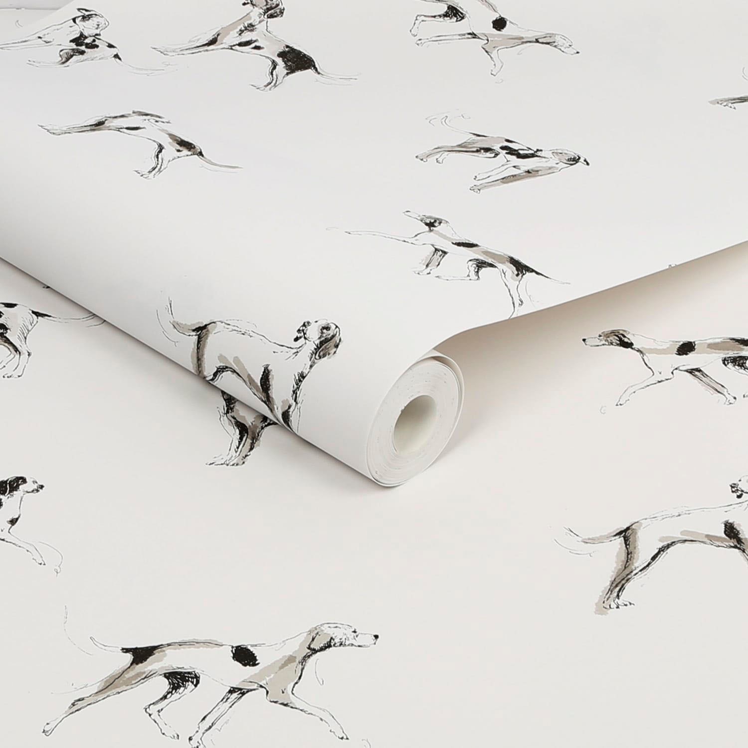 Joules Vliestapete »Sketchy Dogs Crème« animal print glatt animal print