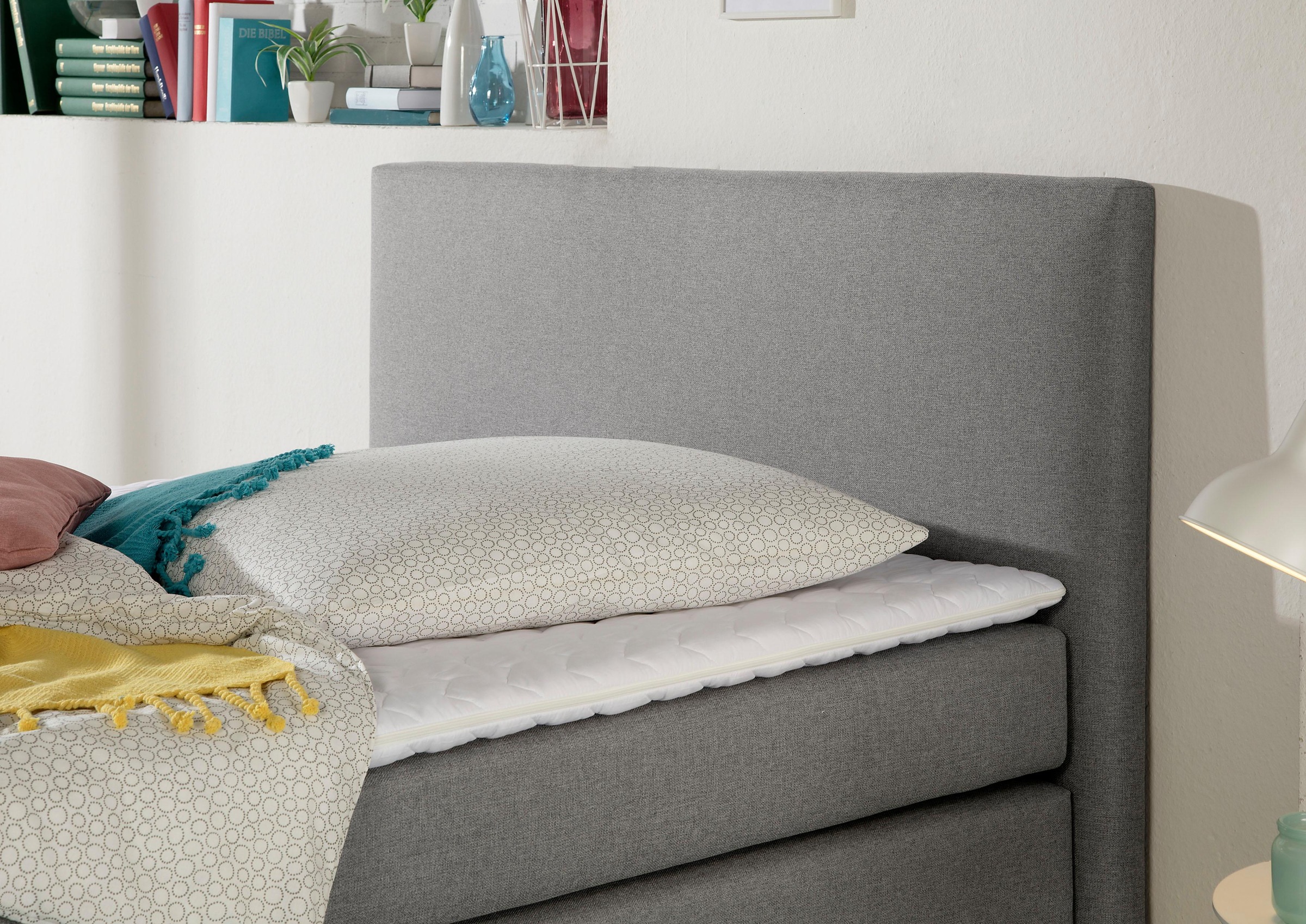 INOSIGN Boxspringbett »Eliana«, inkl. Topper, in 4 Breiten, 3 Matratzenarten und 2 Härtegraden