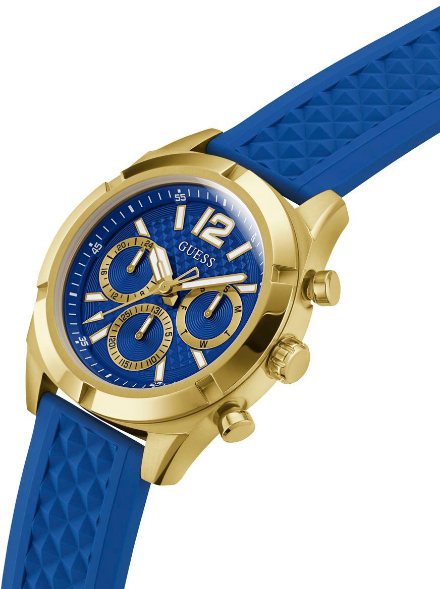 Guess Multifunktionsuhr »RESISTANCE«, Armbanduhr, Quarzuhr, Herrenuhr, Silikonarmband