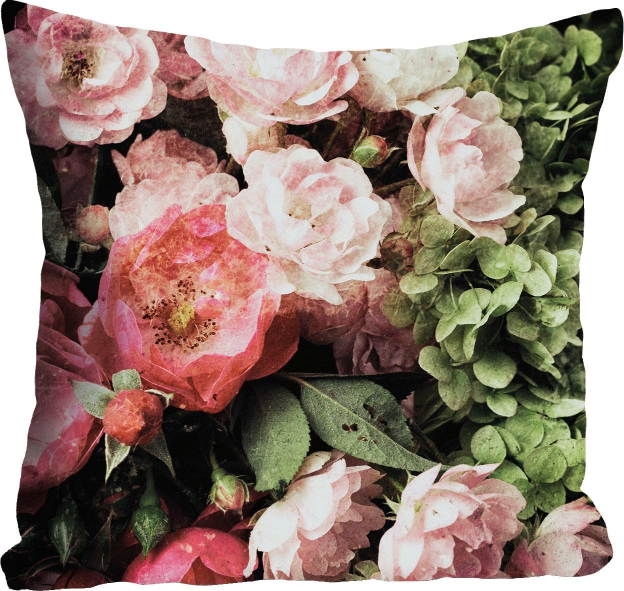 queence Dekokissen »Blüten«, Kissenhülle ohne Füllung, 1 Stück günstig online kaufen