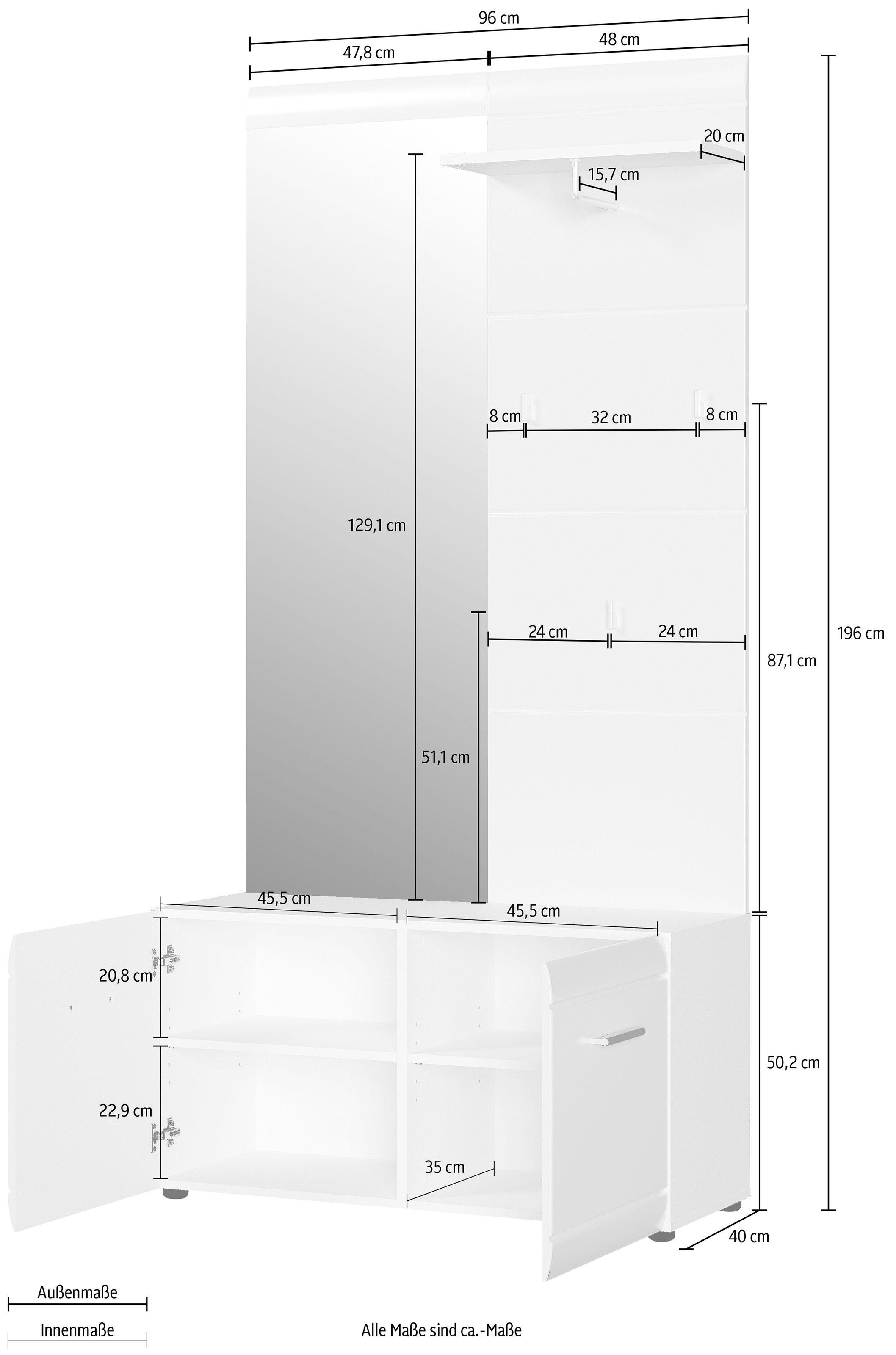 GERMANIA Garderoben-Set, (Set, 2-tlg.)