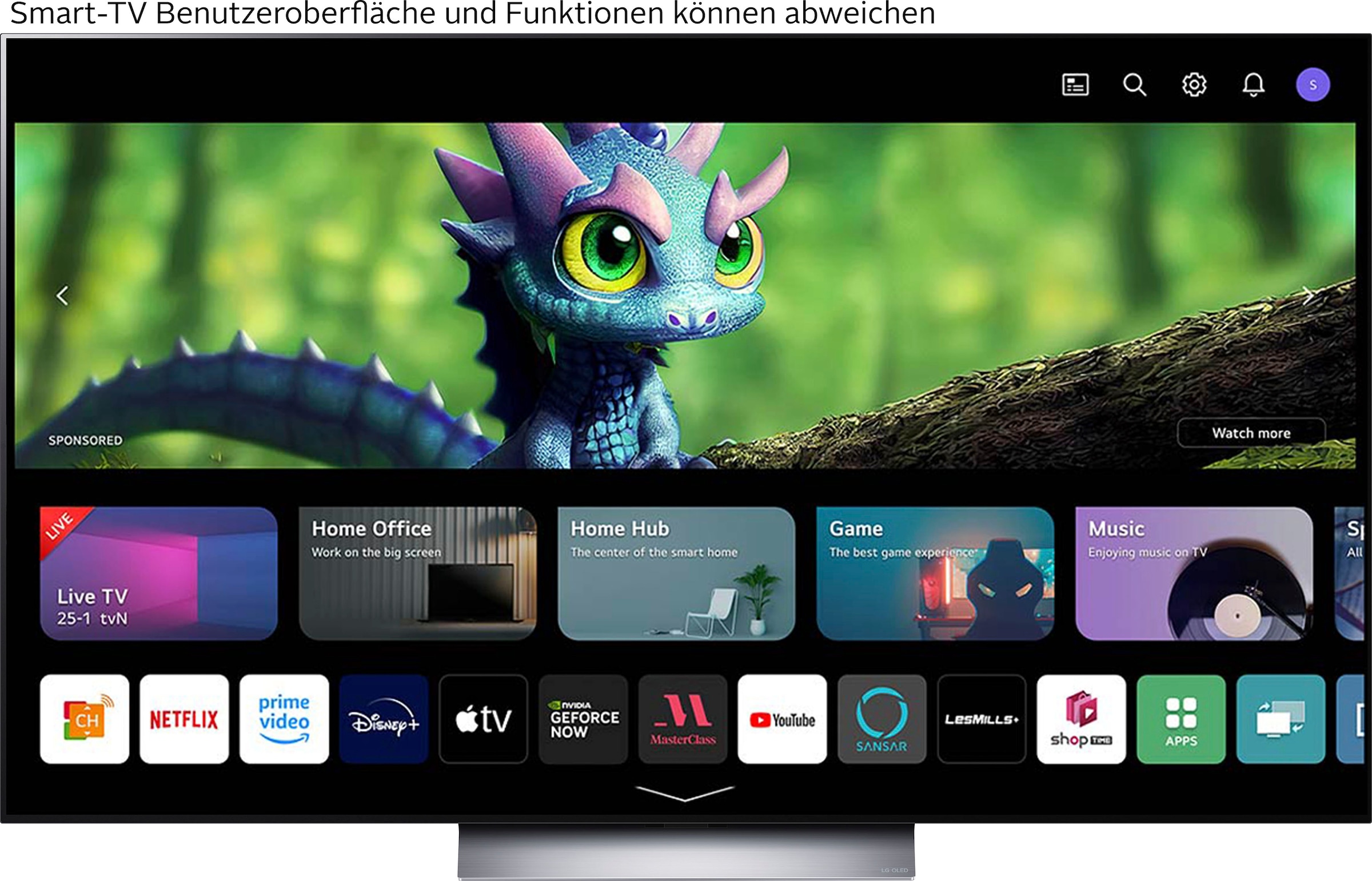 LG OLED-Fernseher, 195 cm/77 Zoll, 4K Ultra HD, Smart-TV, OLED evo, bis zu 120 Hz, α9 Gen6 4K AI-Prozessor, Twin Triple Tuner