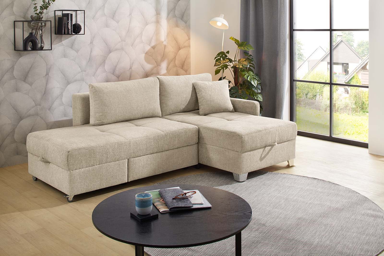 Jockenhöfer Gruppe Ecksofa "Lemberg, Dreh-Schwenk-Ottomane" inklusive Relax günstig online kaufen