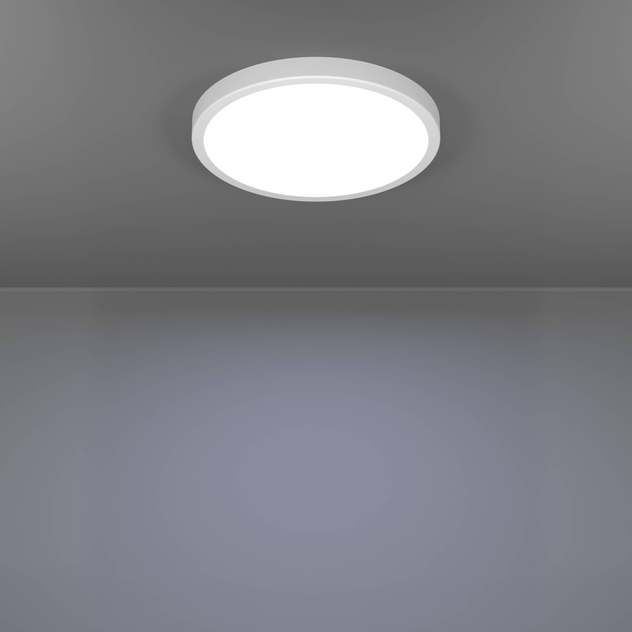 EGLO Aufbauleuchte »Fueva 6 Deckenleuchte, Aufbaulampe, Kunststoff, Deckenbeleuchtung« LED-Modul 1 Stk. Kaltweiß | Neutralweiß | Warmweiß Aufbauleuchte - H2,5 x Ø27,8 cm - weiß - 14,2W inkl.