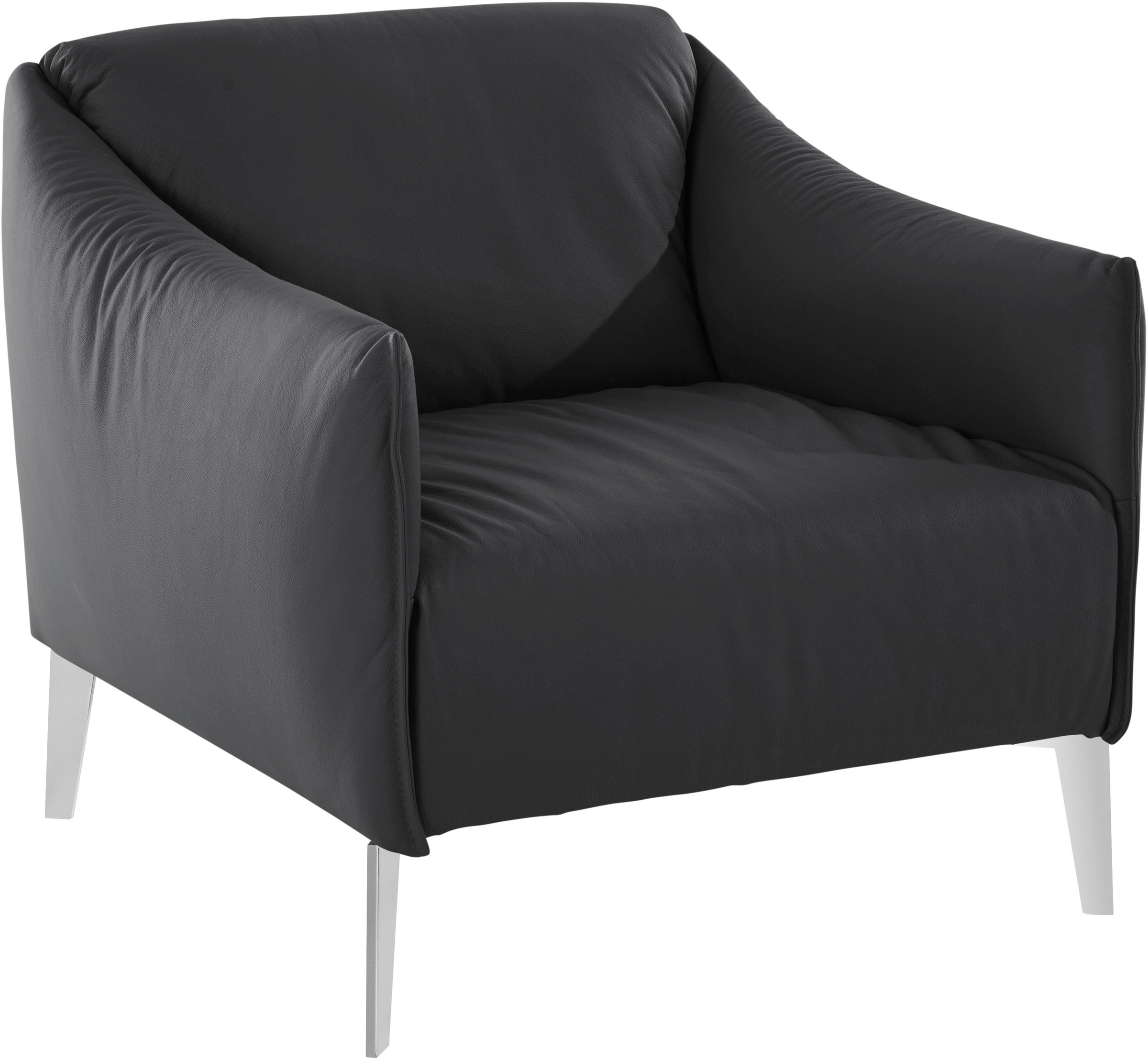 W.SCHILLIG Cocktailsessel »sally Designsessel, Loungesessel,«, mit Metall-Winkelfüßen in Chrom glänzend