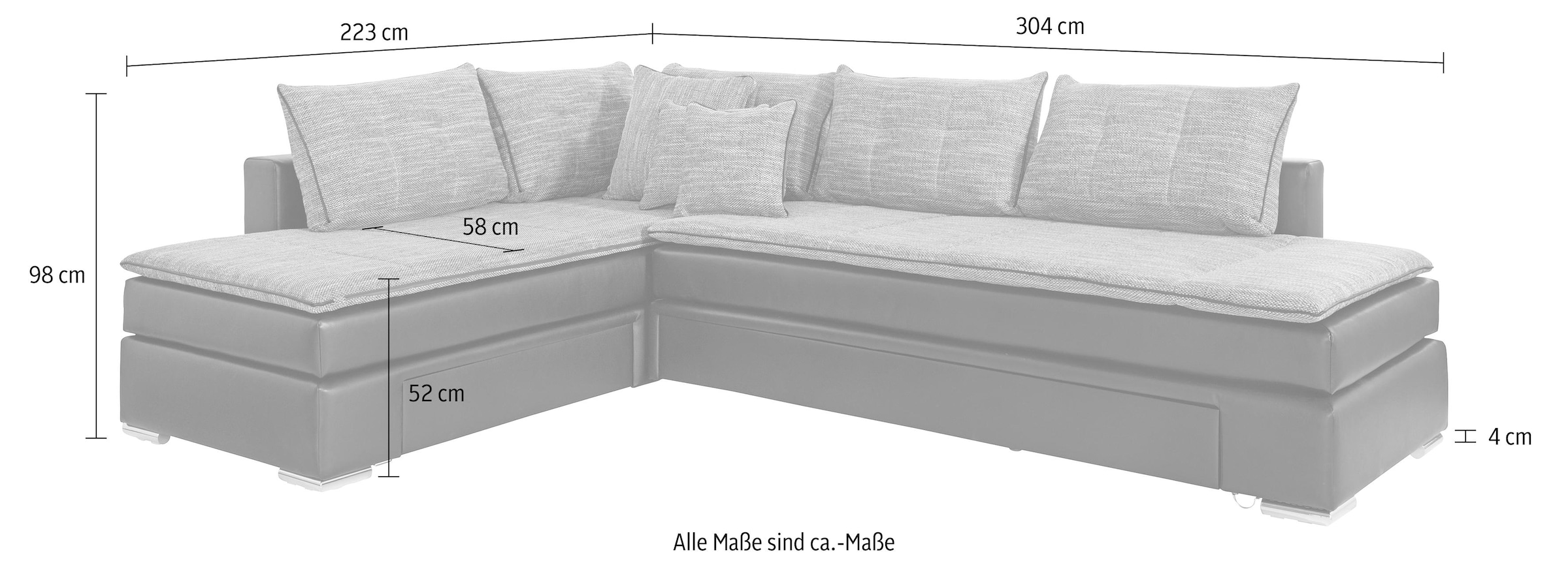 INOSIGN Ecksofa »Night & Day L-Form«, mit Dauer-Schlaffunktion