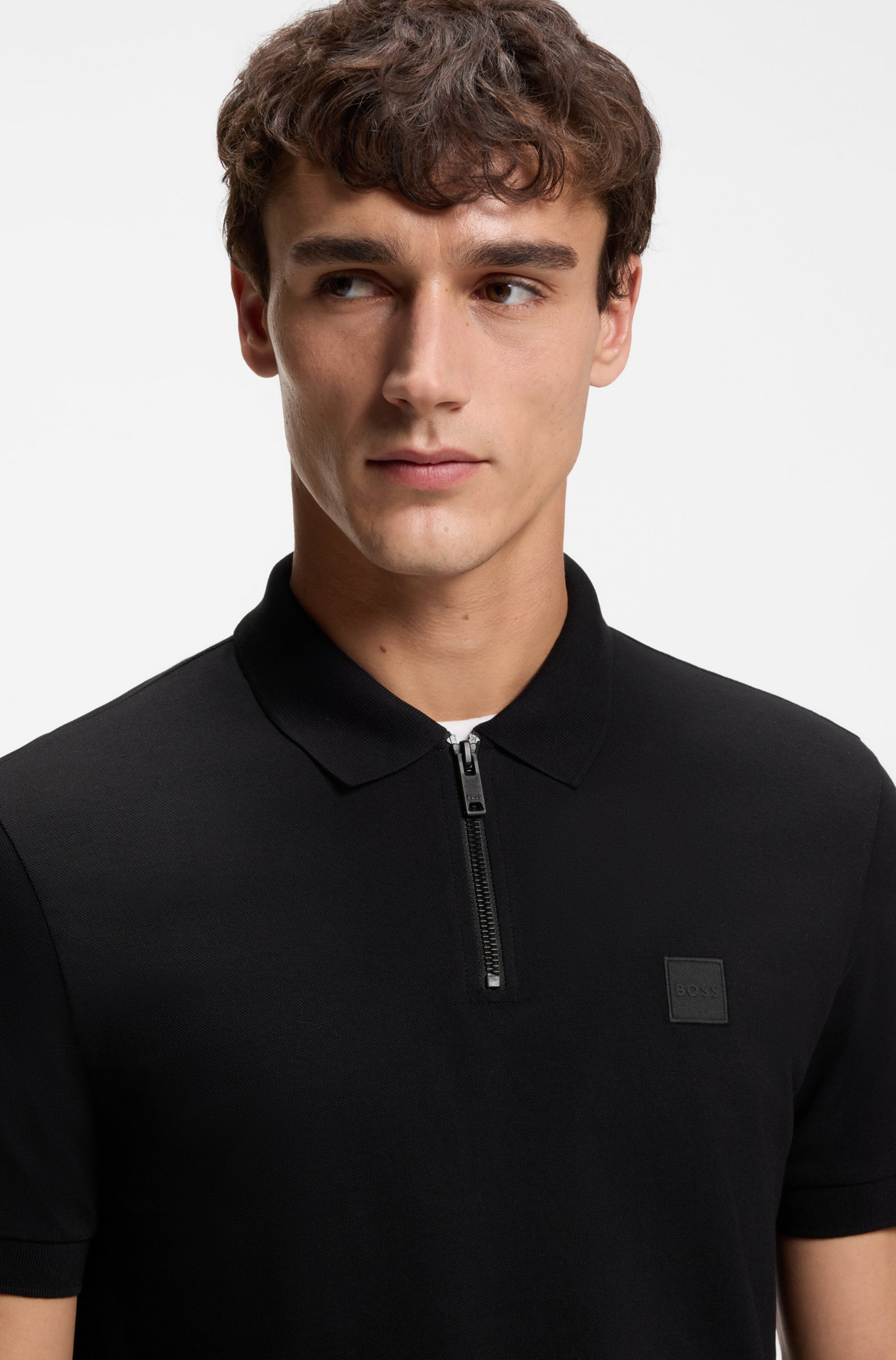BOSS ORANGE Poloshirt »Passerzip« mit Polokragen