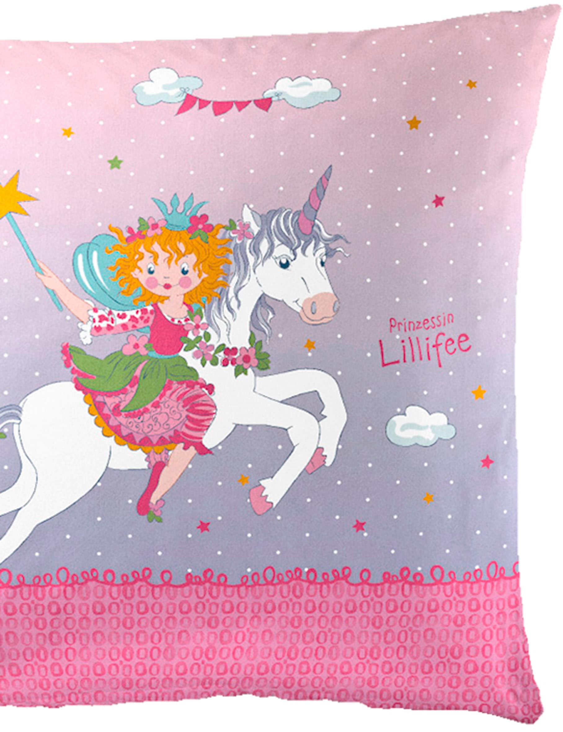 Prinzessin Lillifee Kinderbettwäsche »Einhorn«, (2 tlg.), Renforce, 100 % Baumwolle, Lillifee, pflegeleicht