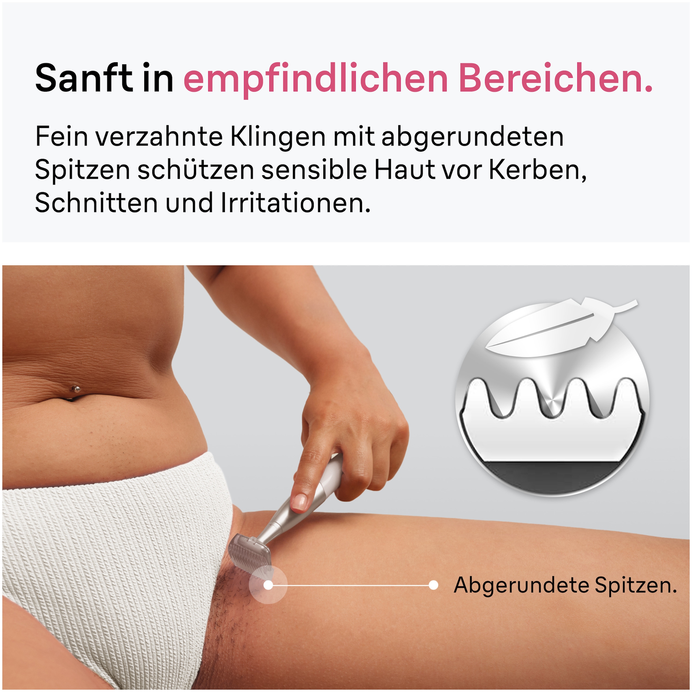Braun Körper- und Bikinitrimmer »FG1100« Silk·épil Bikini Trimmer, Präzisions-Trimmer & Styler, +4 Extras, Weiß