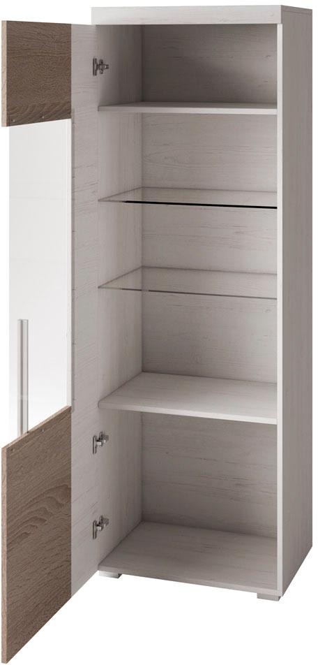INOSIGN Vitrine »Roger,Höhe 160cm stilvolle Glasvitrine mit verstellbare Glasböden«, Standvitrine 1Trg, viel Stauraum, ohne Beleuchtung