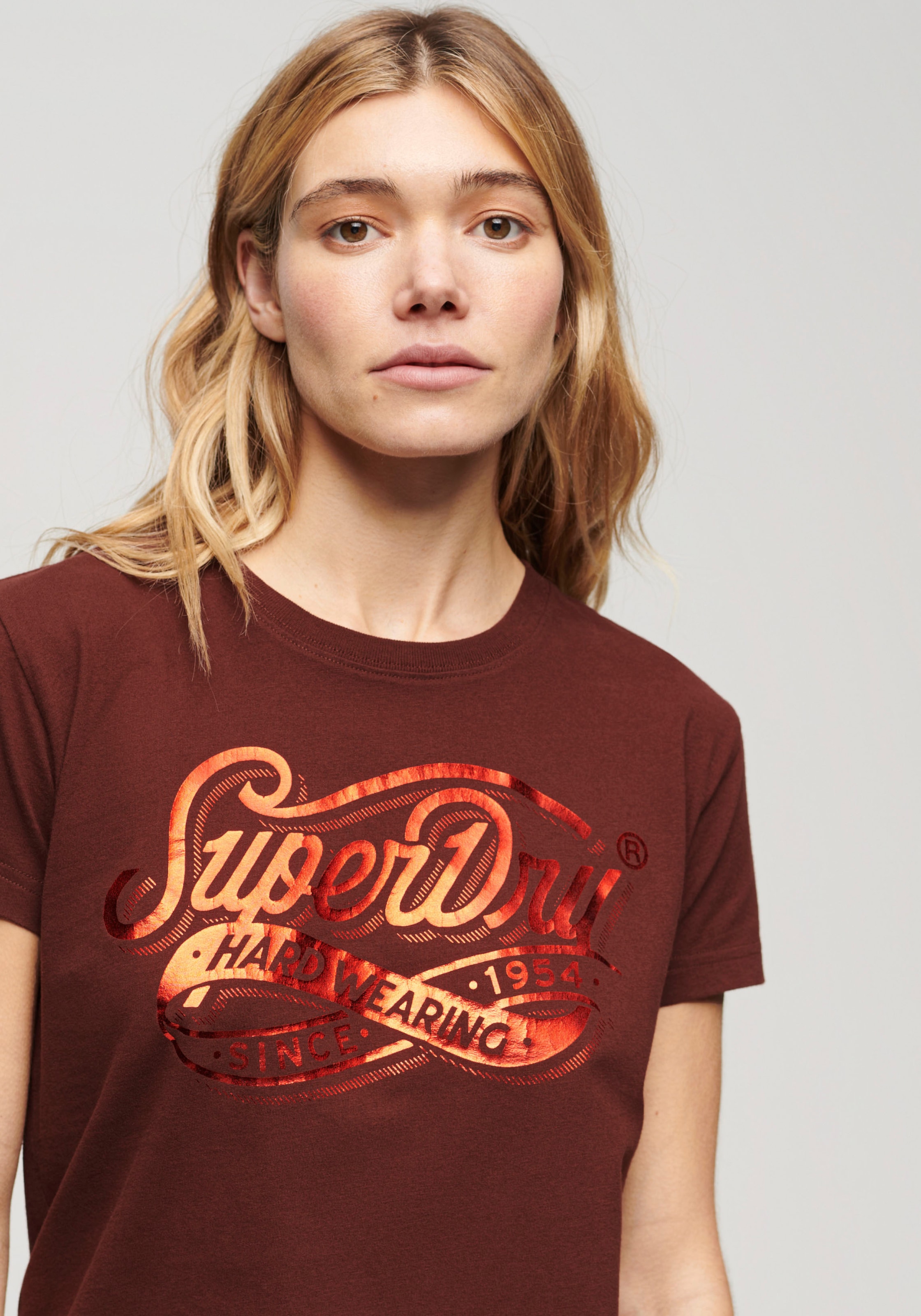 Superdry Print-Shirt »FOIL WORKWEAR FITTED TEE«