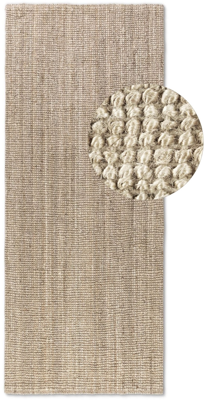 HANSE Home Teppich »Jaipur«, rechteckig, 10 mm Höhe, Jute, Natur, Wohnzimme günstig online kaufen