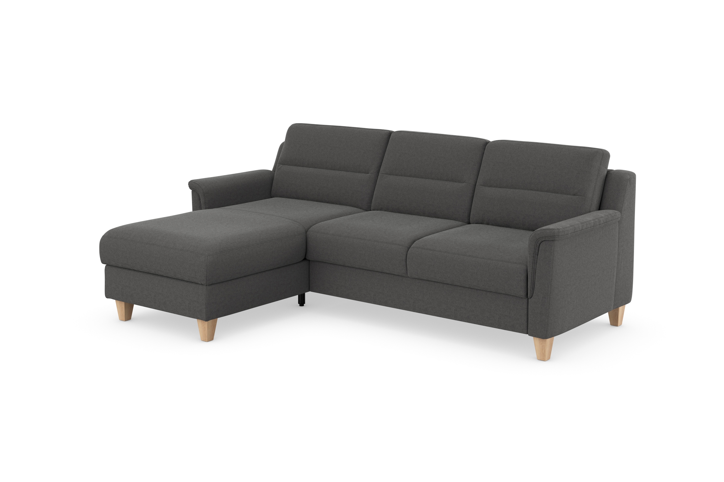 sit&more Ecksofa »Farö L-Form«, inklusive Federkern, wahlweise mit Bettfunktion und Bettkasten