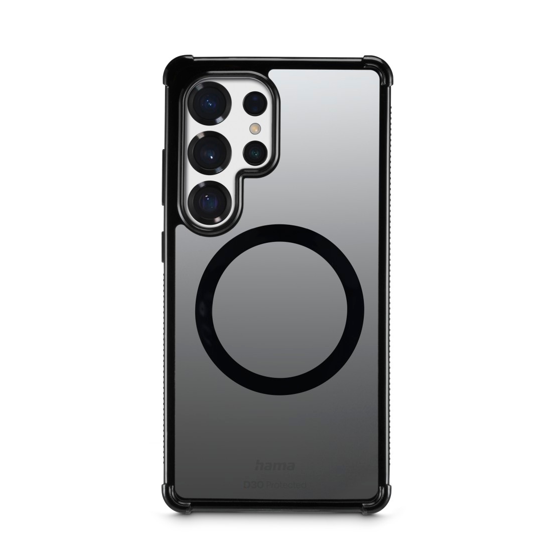 Hama Smartphone-Hülle »Handyhülle magnetisch f. Galaxy S25 Ultra (für Qi2, D3O, schwarz)«, Samsung Galaxy S25 Ultra, Wireless-Charging