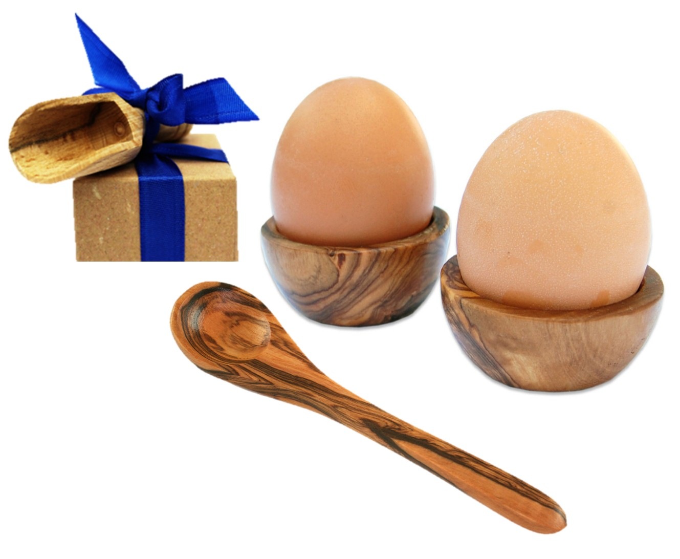 Olivenholz-erleben Eierbecher »6er Set Eierbecher PICCOLO plus 6 Eierlöffel günstig online kaufen