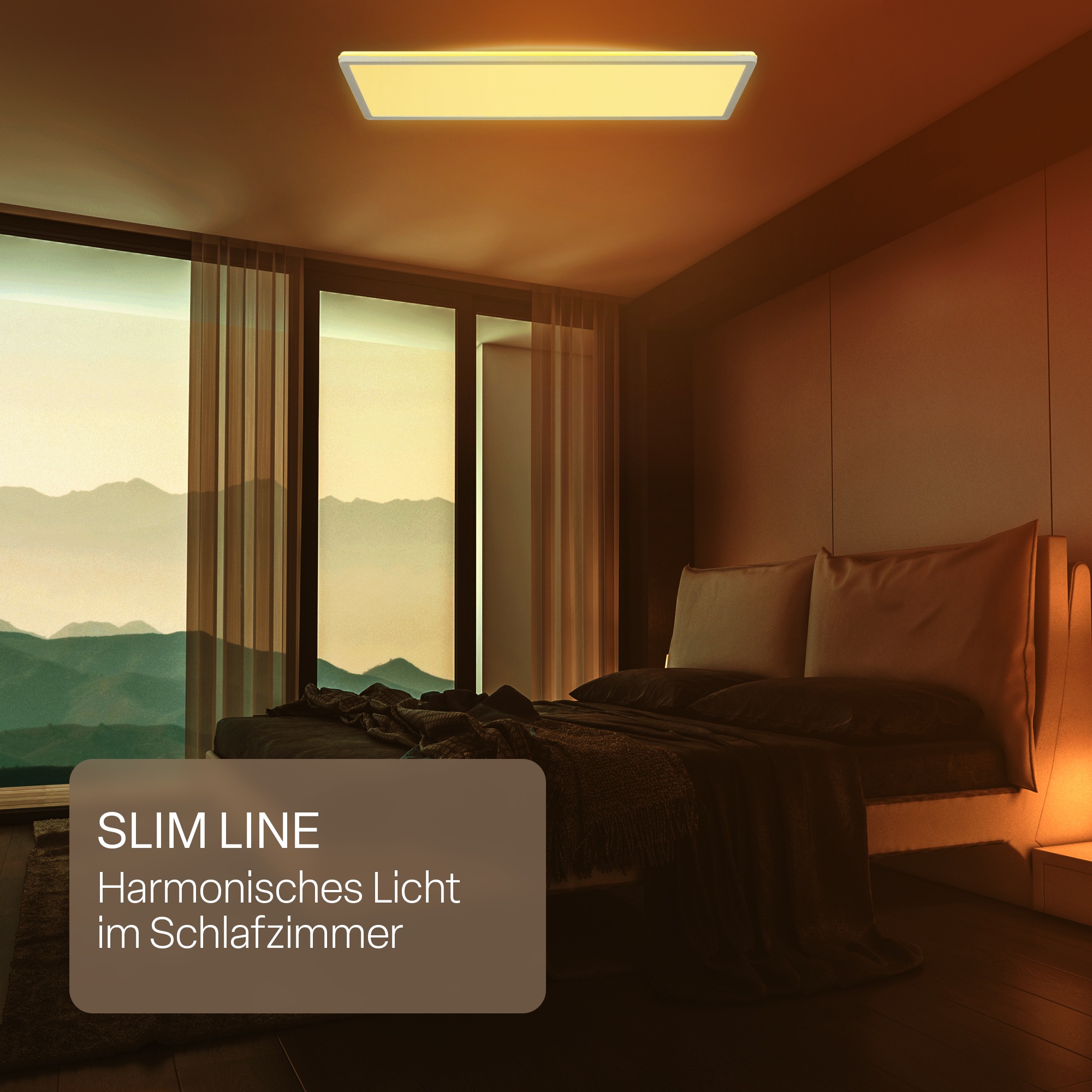 B.K.Licht LED Panel »SHALLOW« LED-Board 1 Stk. Neutralweiß 58x20x3 cm, Badlampe, Badezimmer, Küche, Wohnzimmer