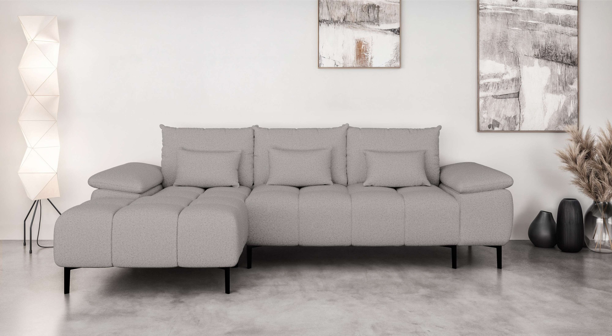 INOSIGN Ecksofa »DROMARA Schlafsofa mit Bettkasten, Maße: B/T/H 277/141/91 günstig online kaufen