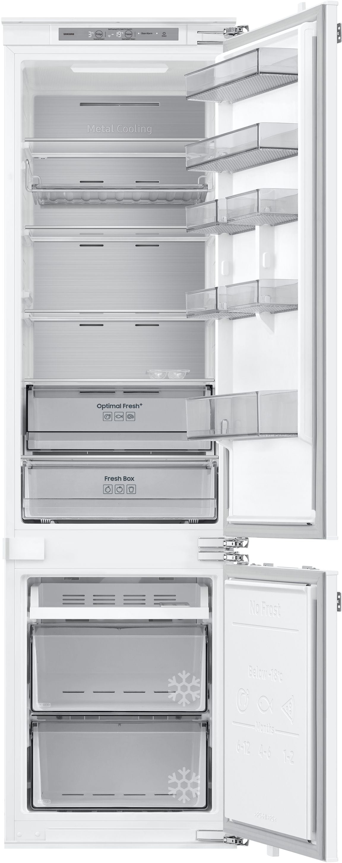 Samsung Einbaukühlgefrierkombination BRB8OF »BRB80F30ADFO«, All‑Around Cooling ‑ Gleichmäßige Kühlung