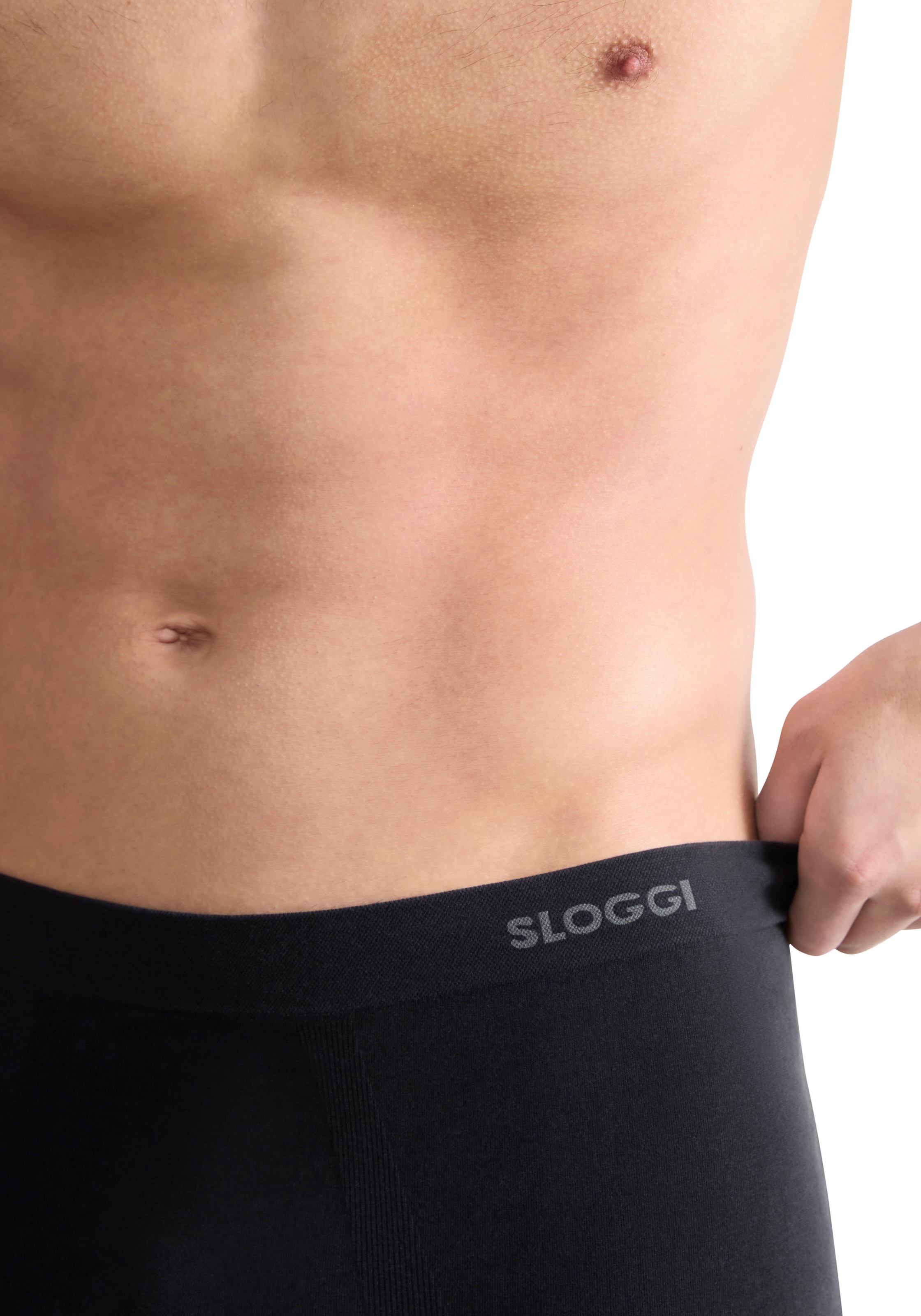 sloggi Hipster »Men GO Smooth«, 2 Stk. nahtlos, atmungsaktiv, Baumwoll-Mix, elastischer Bund
