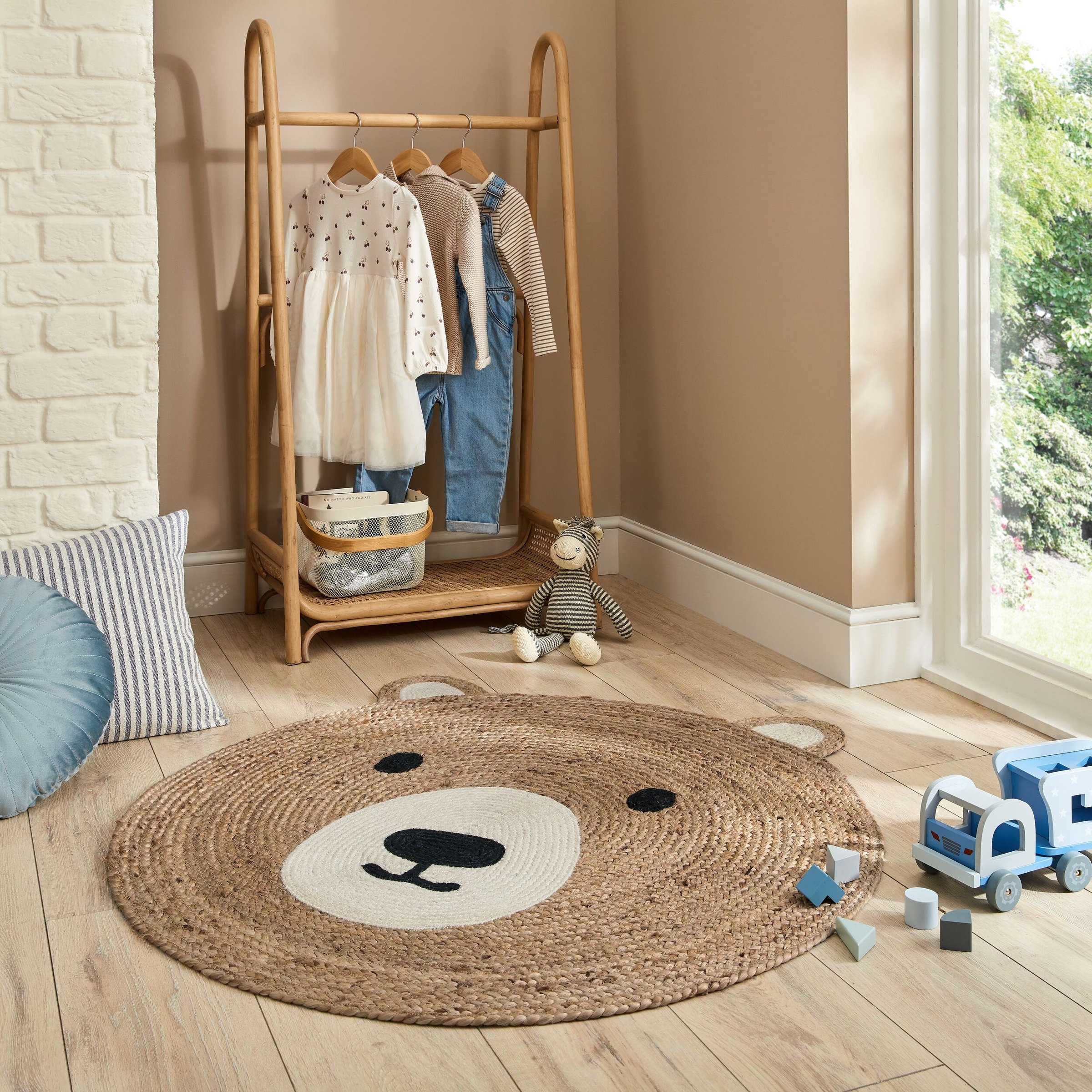 FLAIR RUGS Teppich »Jute Kinder«, rund, 5 mm Höhe, Kinder Naturfaser Teppic günstig online kaufen