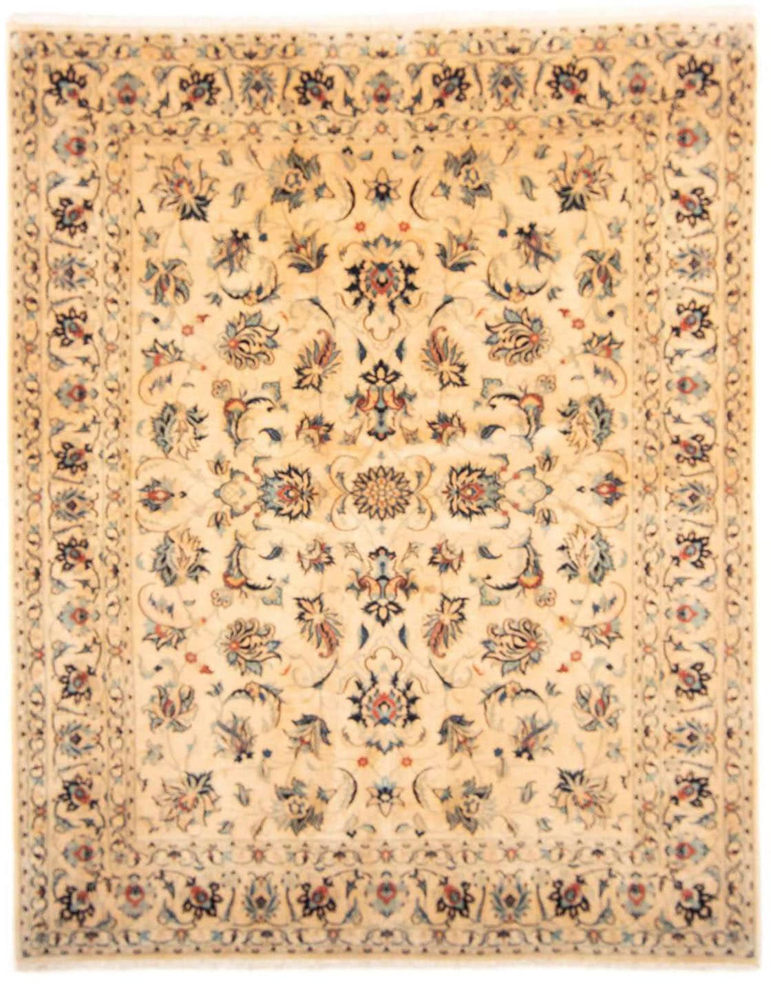 morgenland Wollteppich »Maschad Blumenmuster Beige 295 x 249 cm«, rechtecki günstig online kaufen