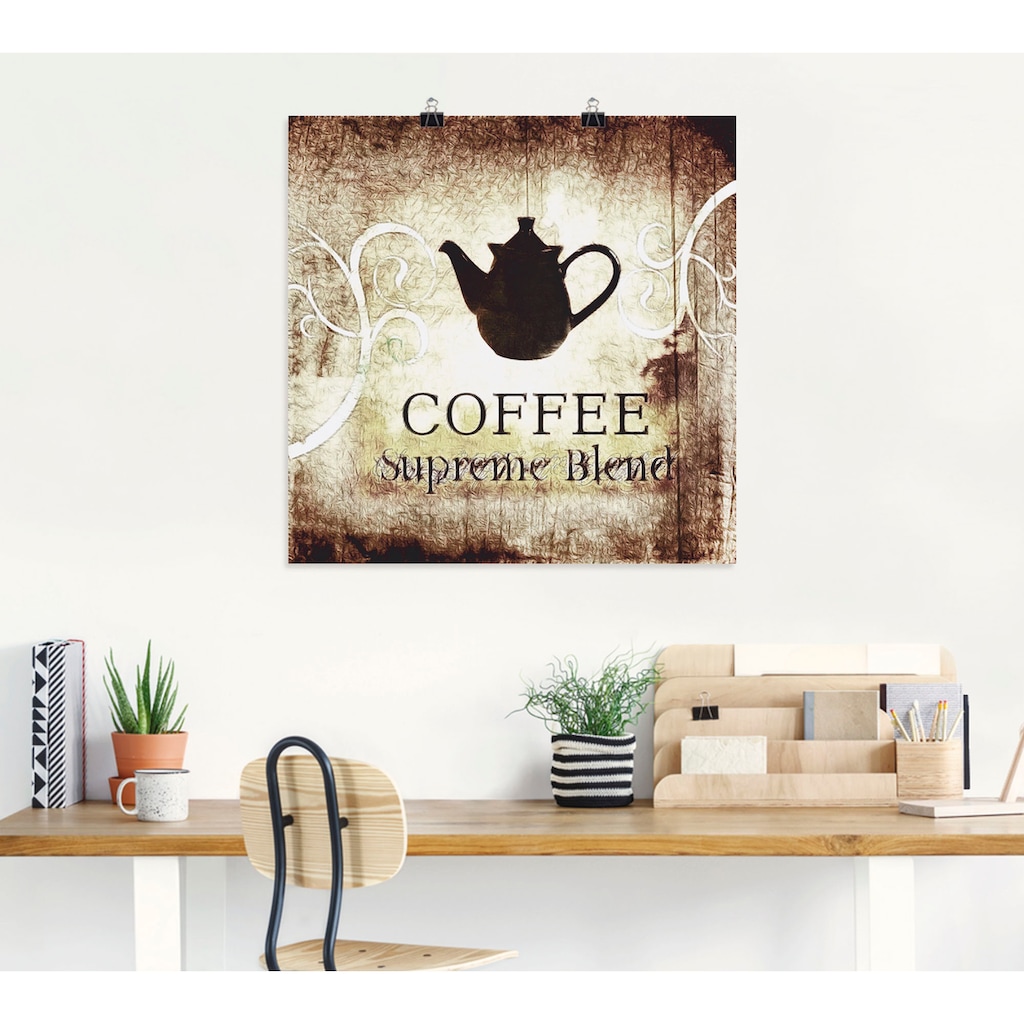 Artland Poster »Kaffee«, Getränke, (1 St.)
