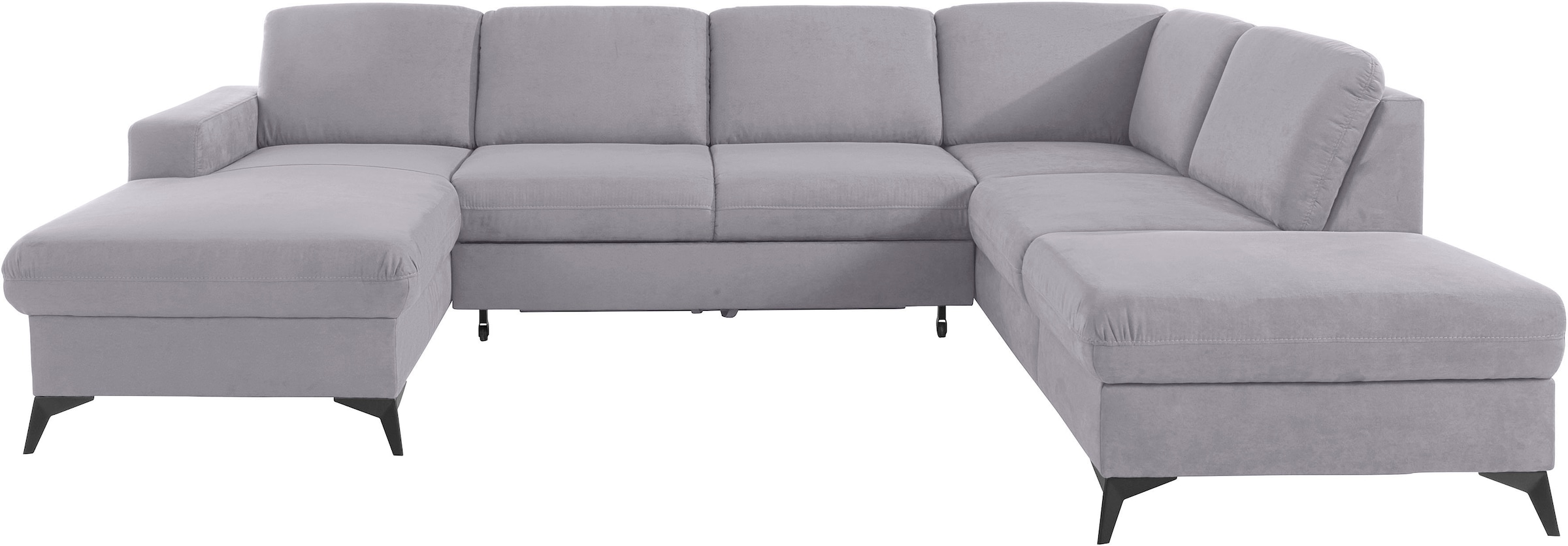 Places of Style Wohnlandschaft »Lolland U-Form«, Wahlweise mit Bettfunktion und Stauraum, auch mit abwischbarem Bezug