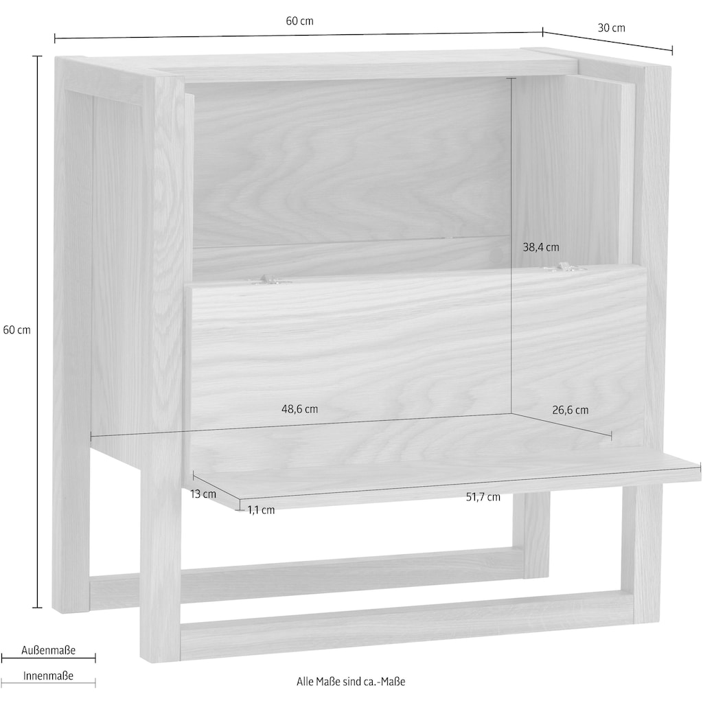 Woodman Barschrank »New Est«, Breite 60 cm, eine kompakte und vielseitige Ergänzung