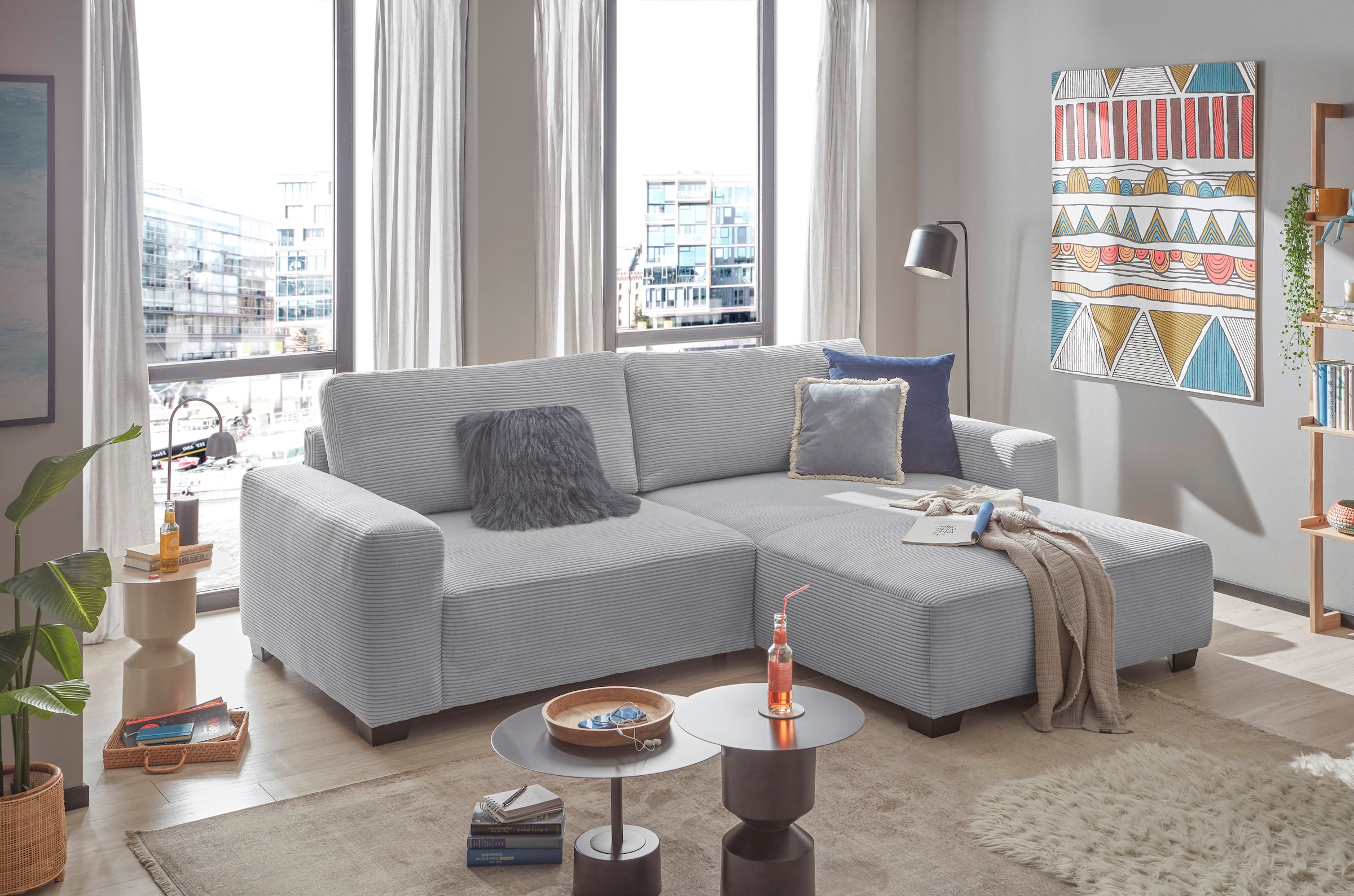 ED EXCITING DESIGN Ecksofa »Elba L-Form« günstig online kaufen
