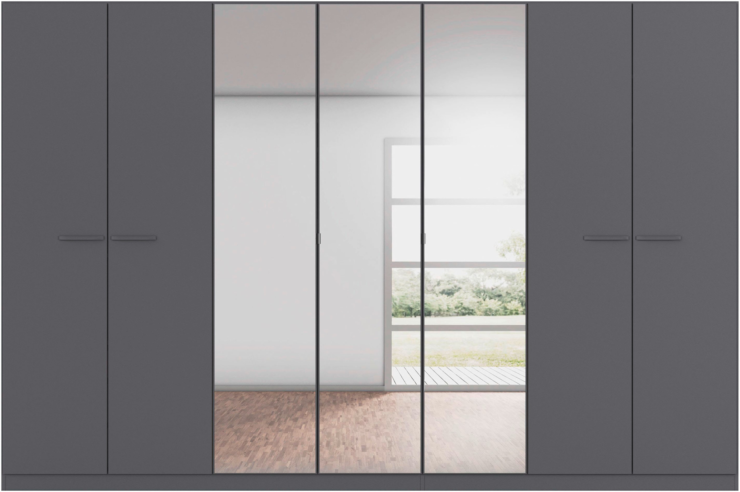 rauch Drehtürenschrank »Kleiderschrank Schrank Garderobe TOPSELLER OTELI inkl. Inneneinteilung«, (erhältlich in Breiten 91-360 cm, ab Breite 136cm inkl. Innenschubladen), mit zusätzlichen Einlegeböden, optional mit Spiegel MADE IN GERMANY