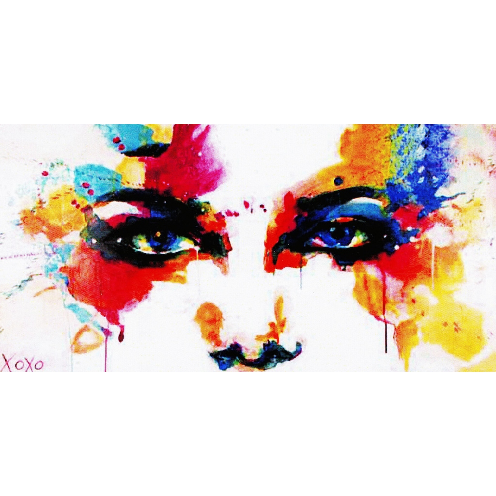 my home Gemälde »XOXO / Colourful Face«, (100/3,5/50 cm)