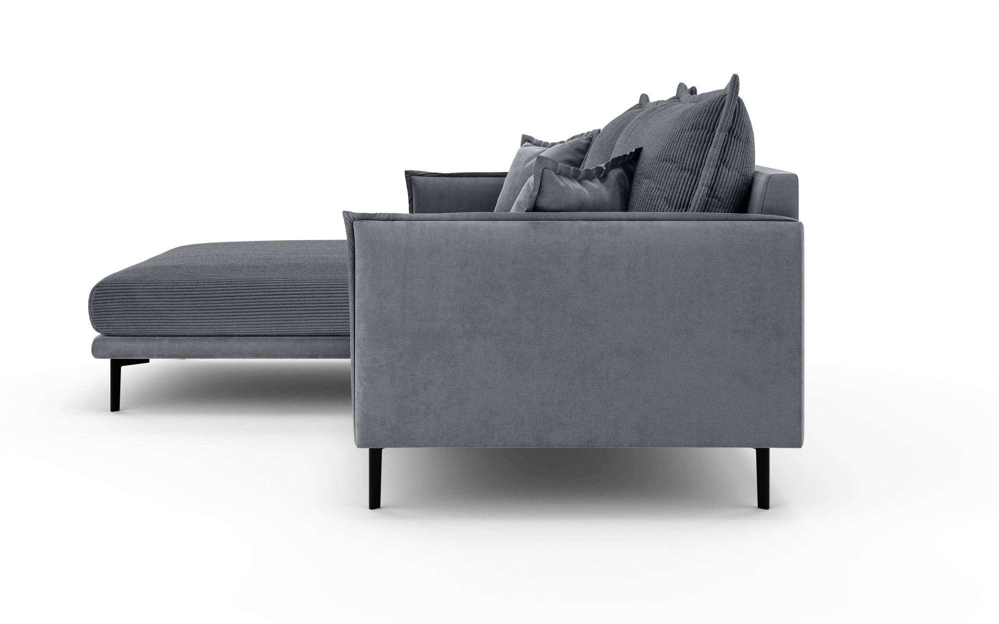 INOSIGN Ecksofa »ALEXANDRIA mit Recamiere rechts oder links bestellbar, moderne Bezüge«, L-Form mit Wellenunterfederung, Maße: B/H/T 246/86/190 cm