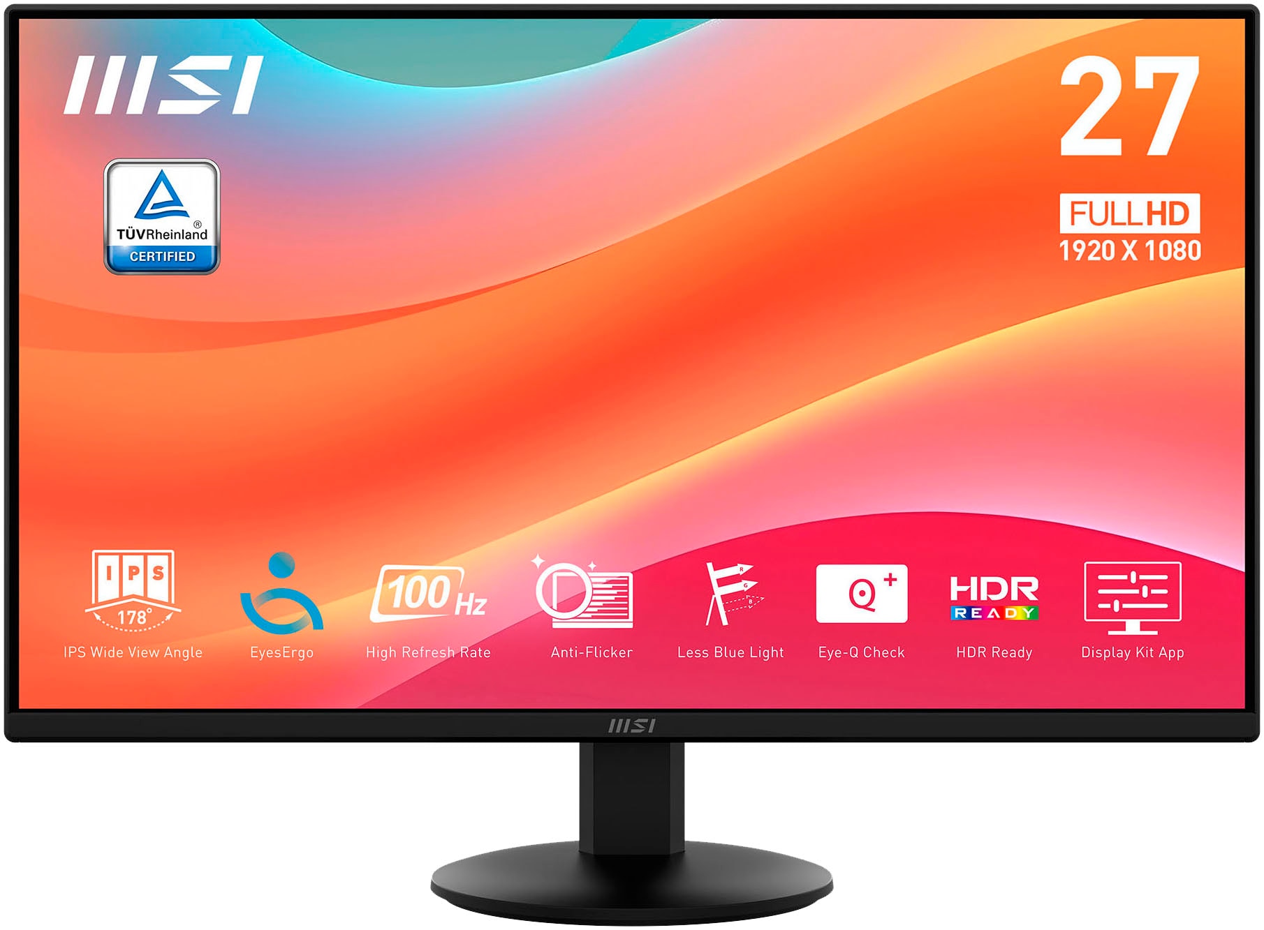 MSI LCD-Monitor »PRO MP272L« 68,6 cm/27 ″  1920 x 1080 px Full HD 1 Reaktionszeit 100 Hz