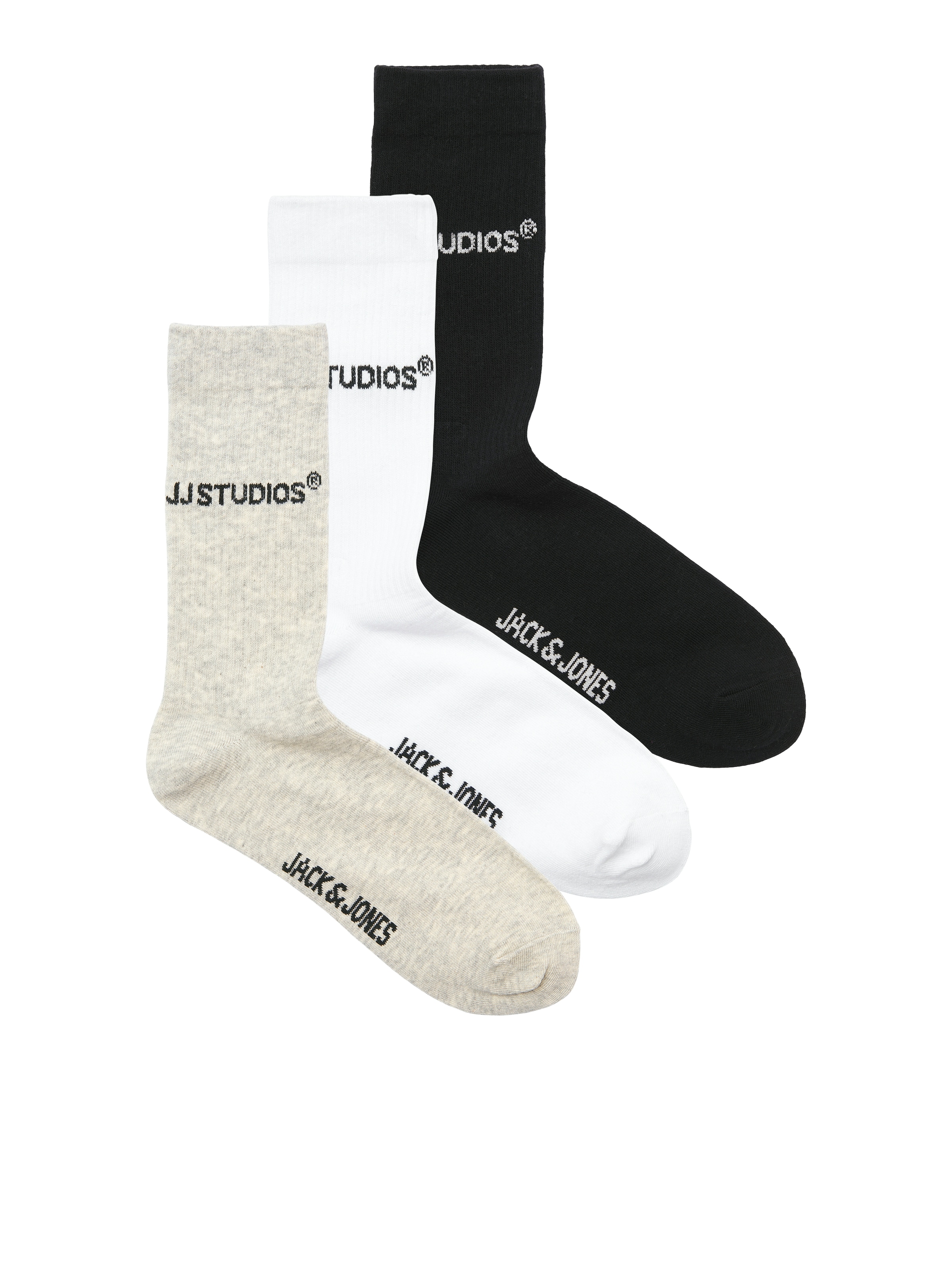 Jack & Jones Freizeitsocken »JACSOHO TENNIS SOCKS 3 PACK NOOS« Packung, 3 Stk. tlg. mit Logostickerei