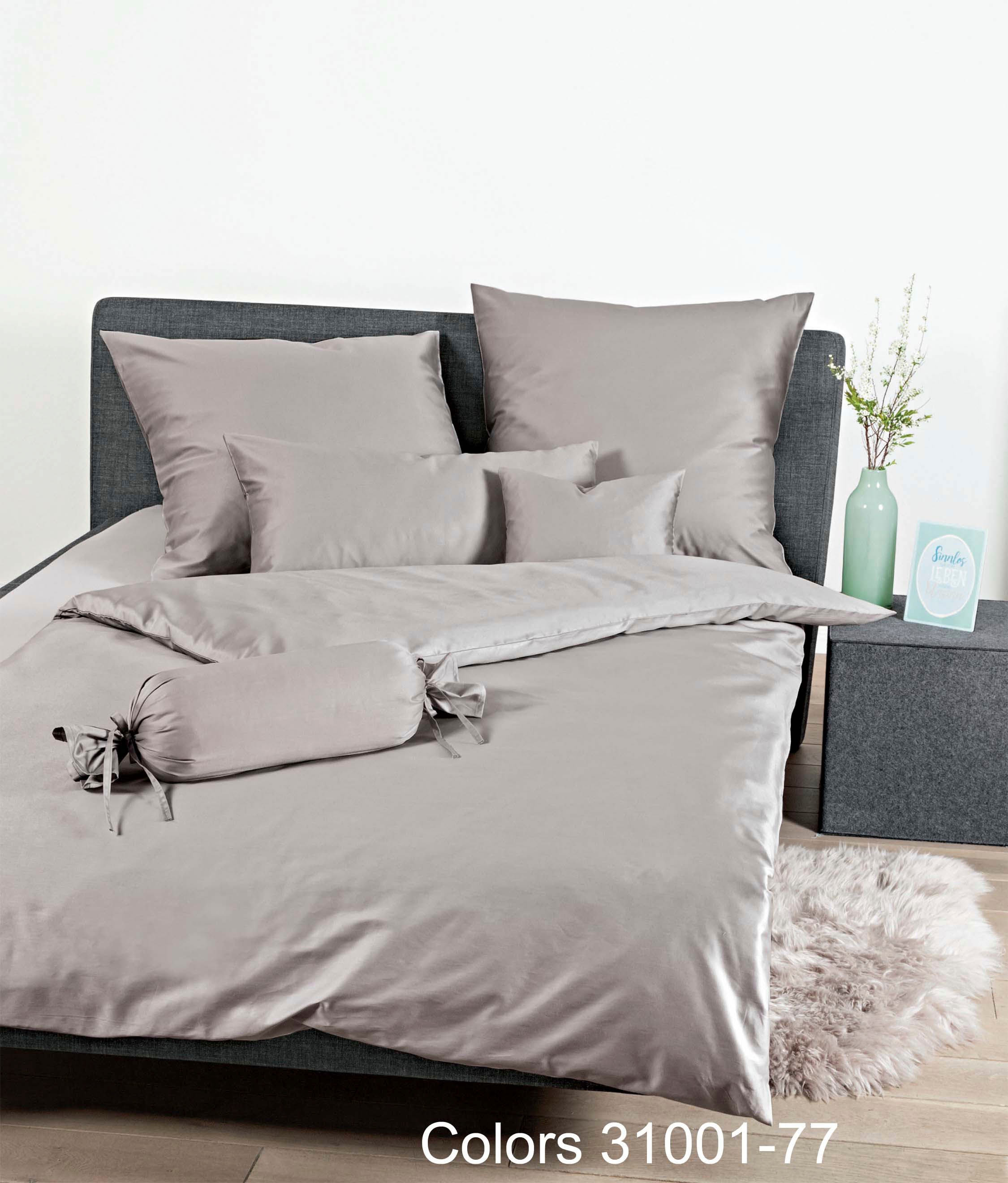 Janine Bettwäsche Unifarbene Janine Mako Satin günstig online kaufen