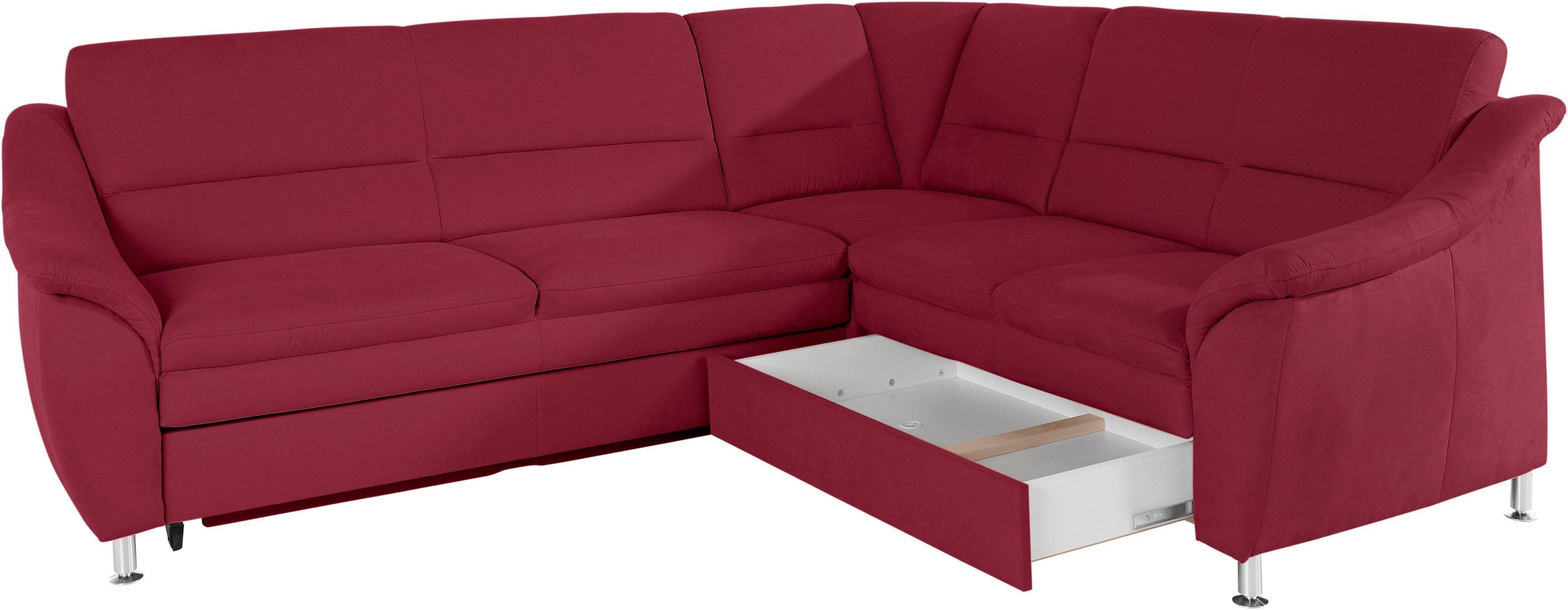Places of Style Ecksofa »Cardoso L-Form«, Federkern, wahlweise mit Bett, Schubkasten, teilweise Relaxfunktion