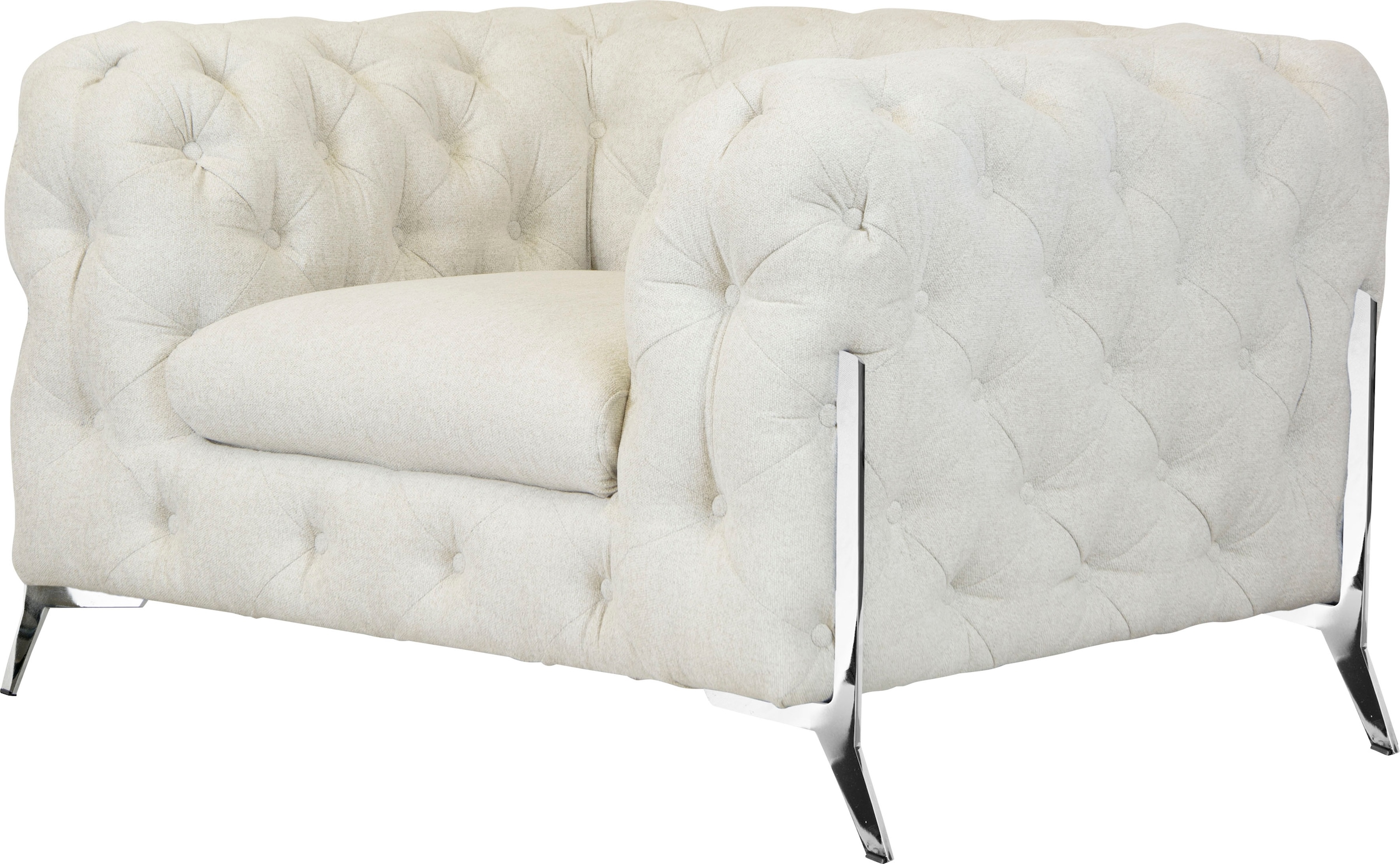 Leonique Chesterfield-Sessel »Amaury Sessel«, aufwändige Knopfheftung, moderne Chesterfield Optik, Fußfarbe wählbar
