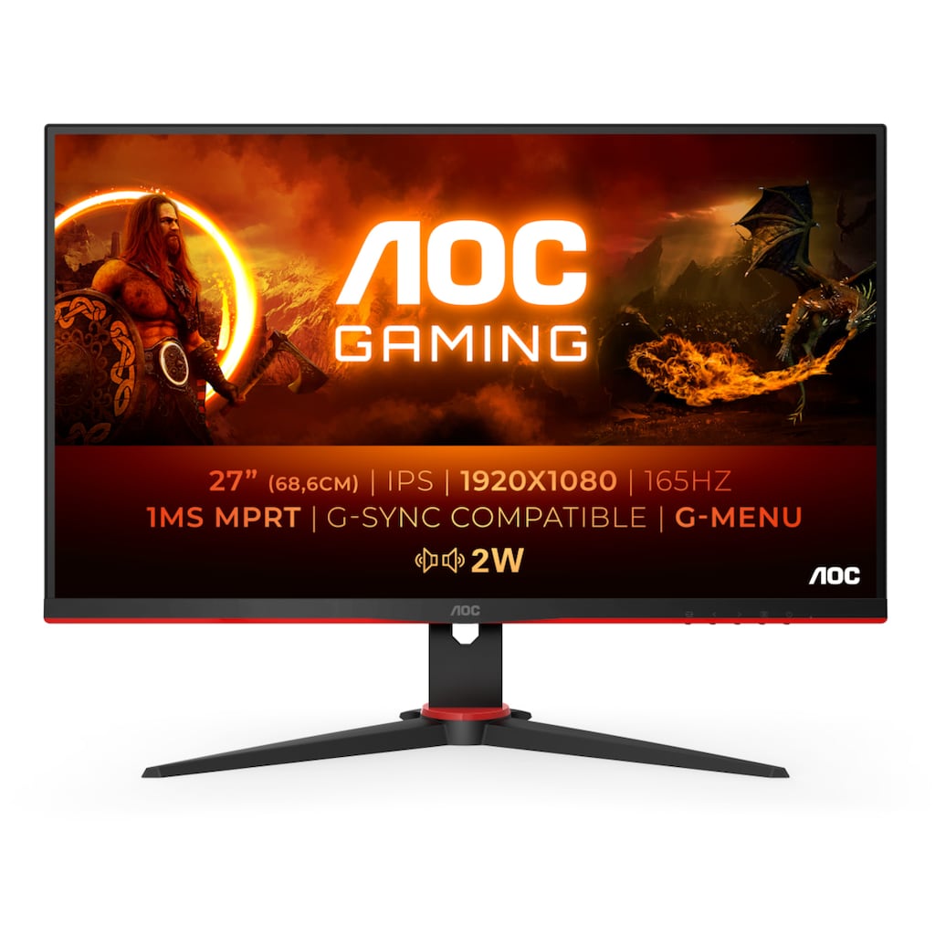 AOC Gaming-Monitor »27G2SPAE/BK«, 68,6 cm/27 Zoll, 1920 x 1080 px, Full HD, 1 ms Reaktionszeit, 165 Hz
