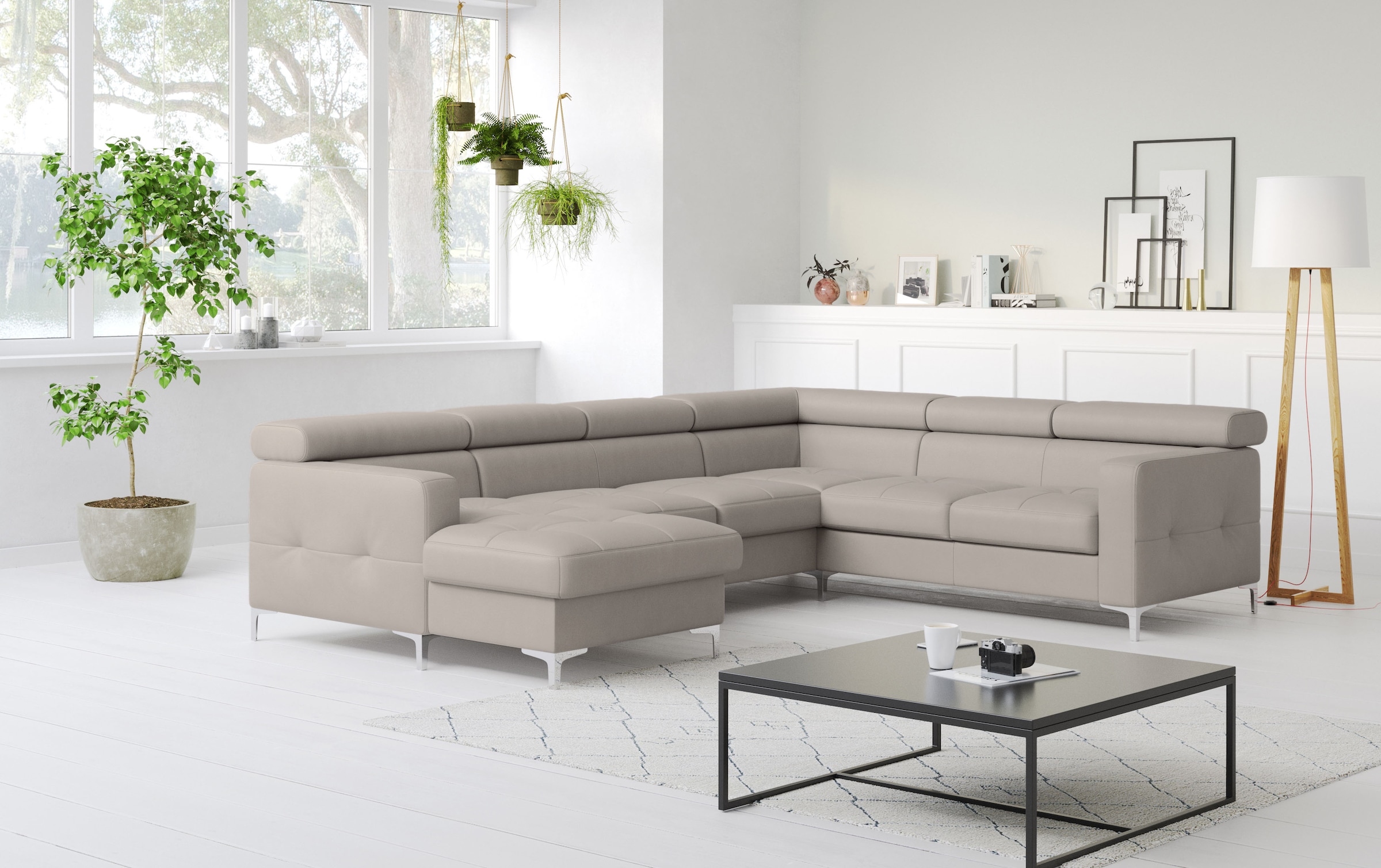 COTTA Wohnlandschaft »Sammy U-Form« mit Kopfteilverstellung, wahlweise mit günstig online kaufen