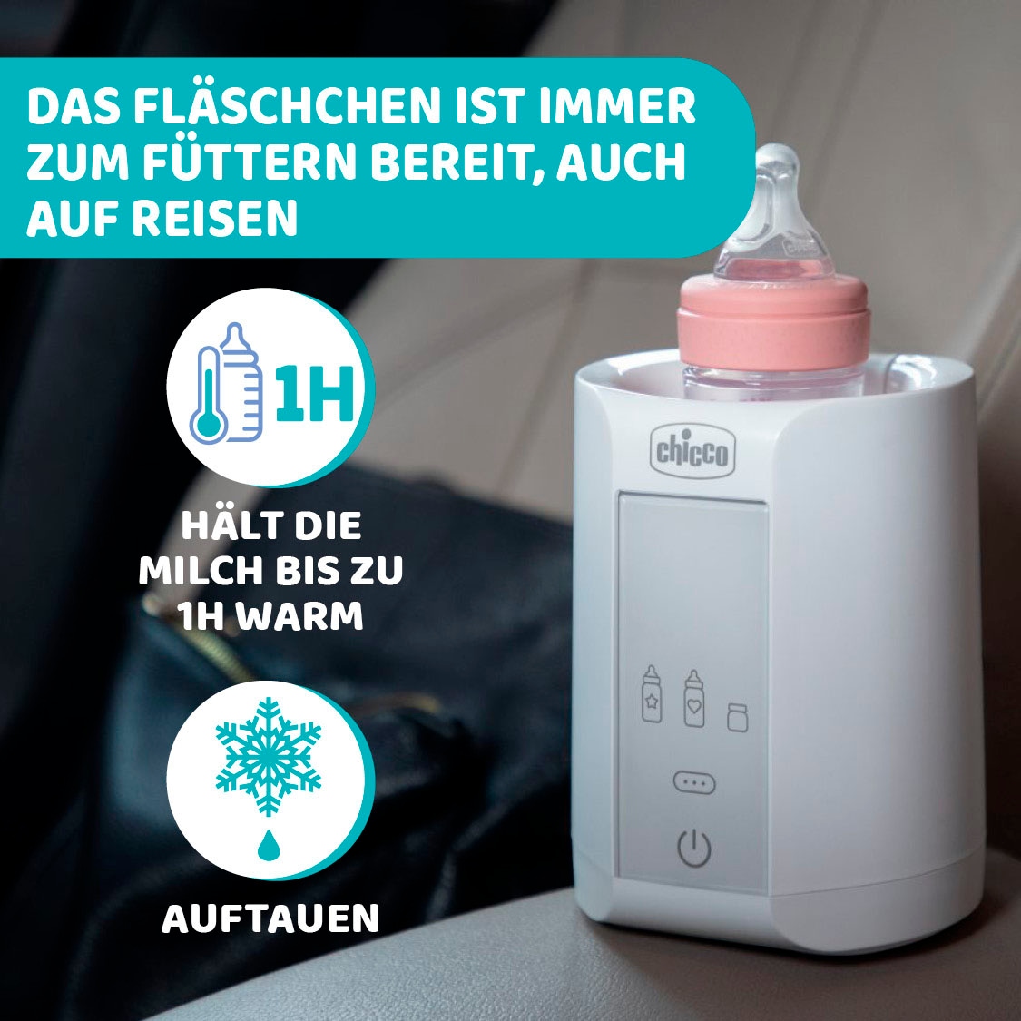 Chicco Flaschenwärmer »Zuhause/Unterwegs«, inkl. Adapter für das Auto