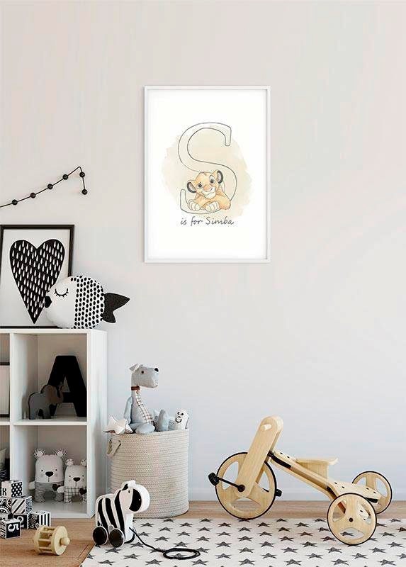 Komar Bild »S like Simba«, Disney, (1 St.), Wandbild zur Dekoration im Kinderzimmer - ohne Rahmen