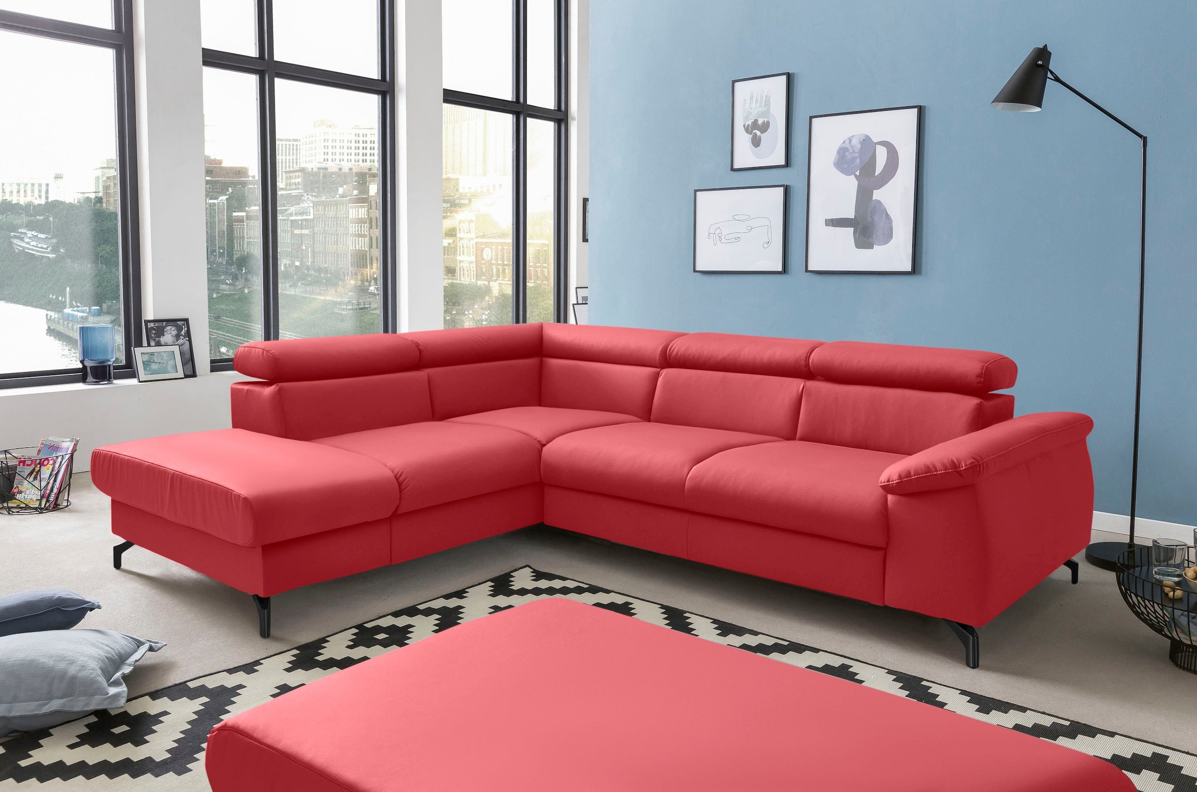 COTTA Polstergarnitur »Komaris L-Form«, (Set), Set bestehend aus: Ecksofa m günstig online kaufen