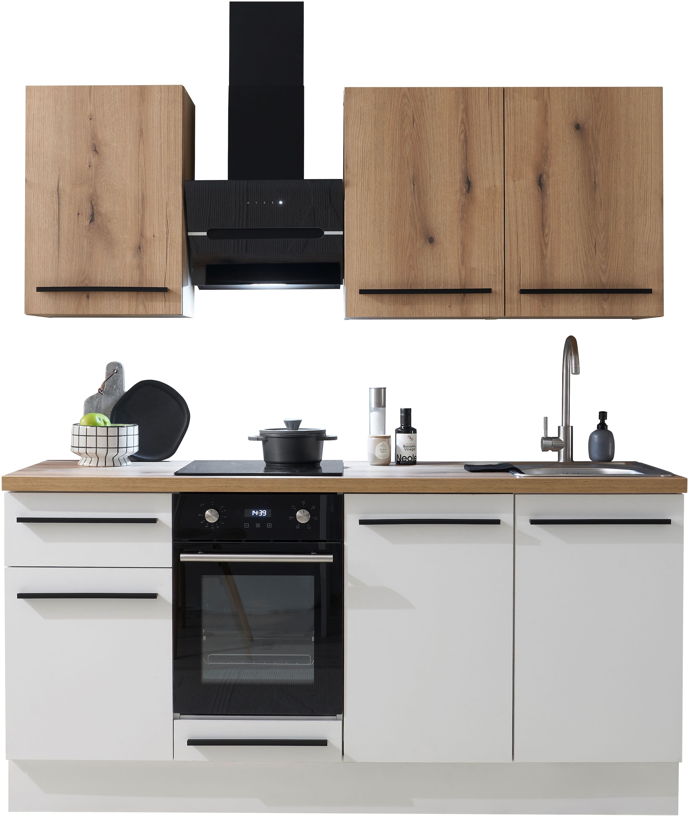 BASIC by Balculina Pantryküche »Torcello BxHxT 180x210x60 cm«, Breite 180cm günstig online kaufen